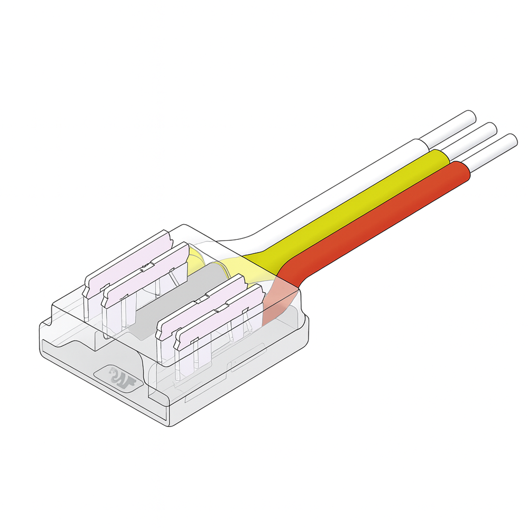 CLEANLIFE® Smart PCB-Wire Tunable White IP-20 COB Light Strip Connector
