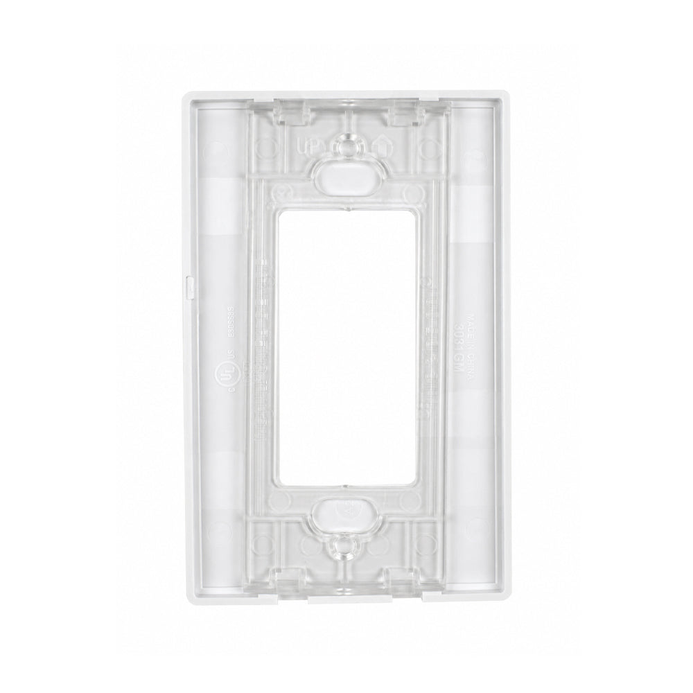 1-Gang Midsize Screwless Wall Plate - Glossy White