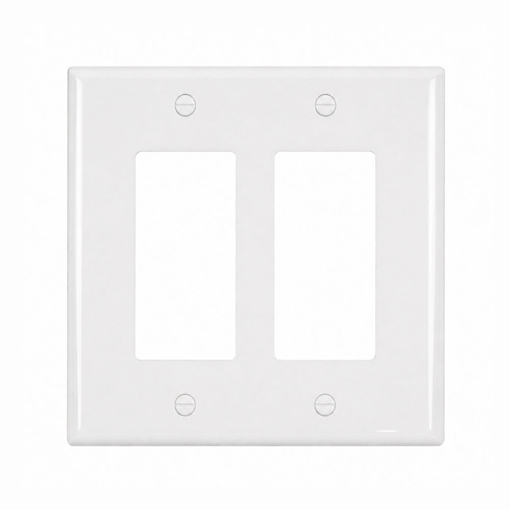 2-Gang Midsize Wall Plate - Glossy White