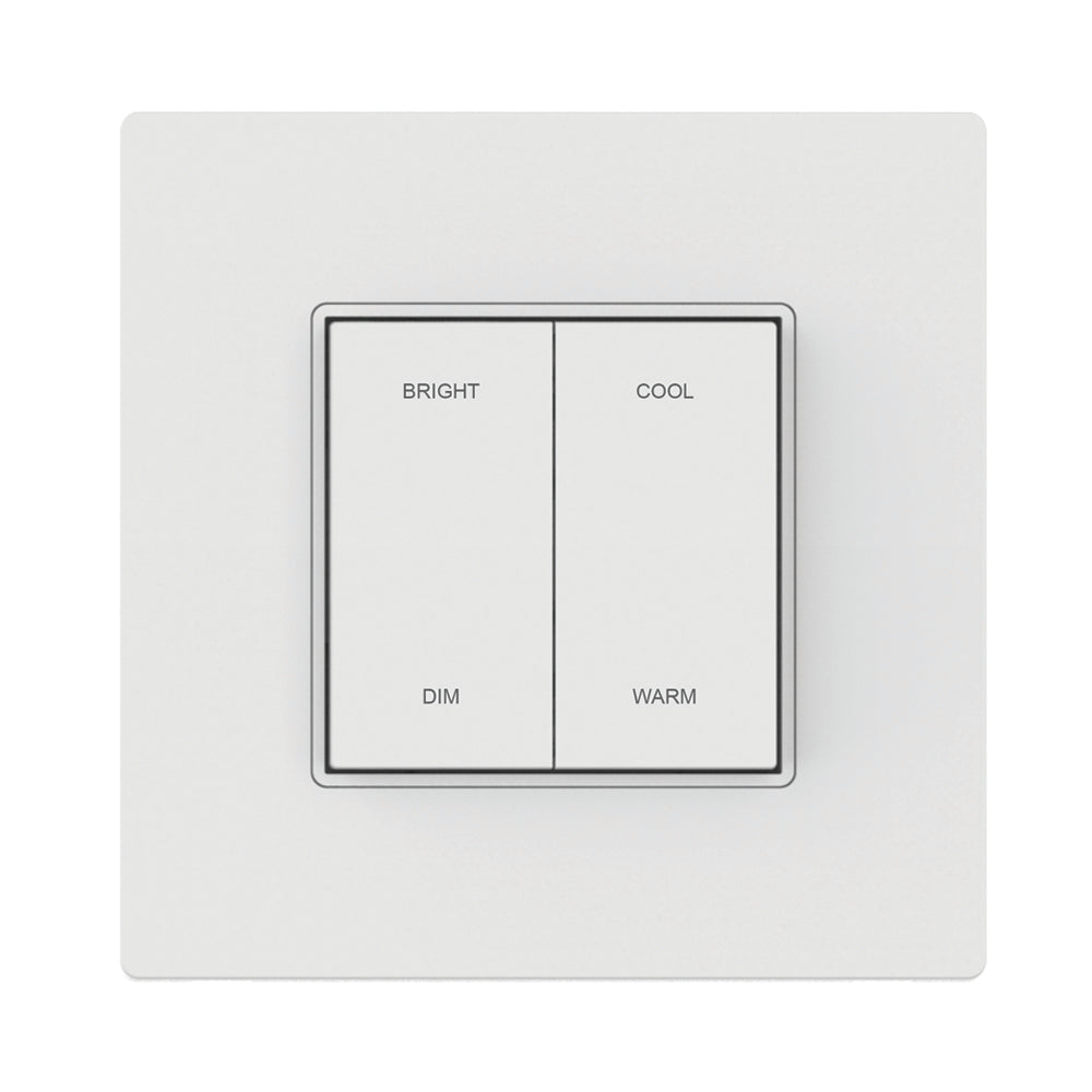 Dual-Rocker Tunable White Kinetic Dimmer Switch (Built-in Wall Plate)