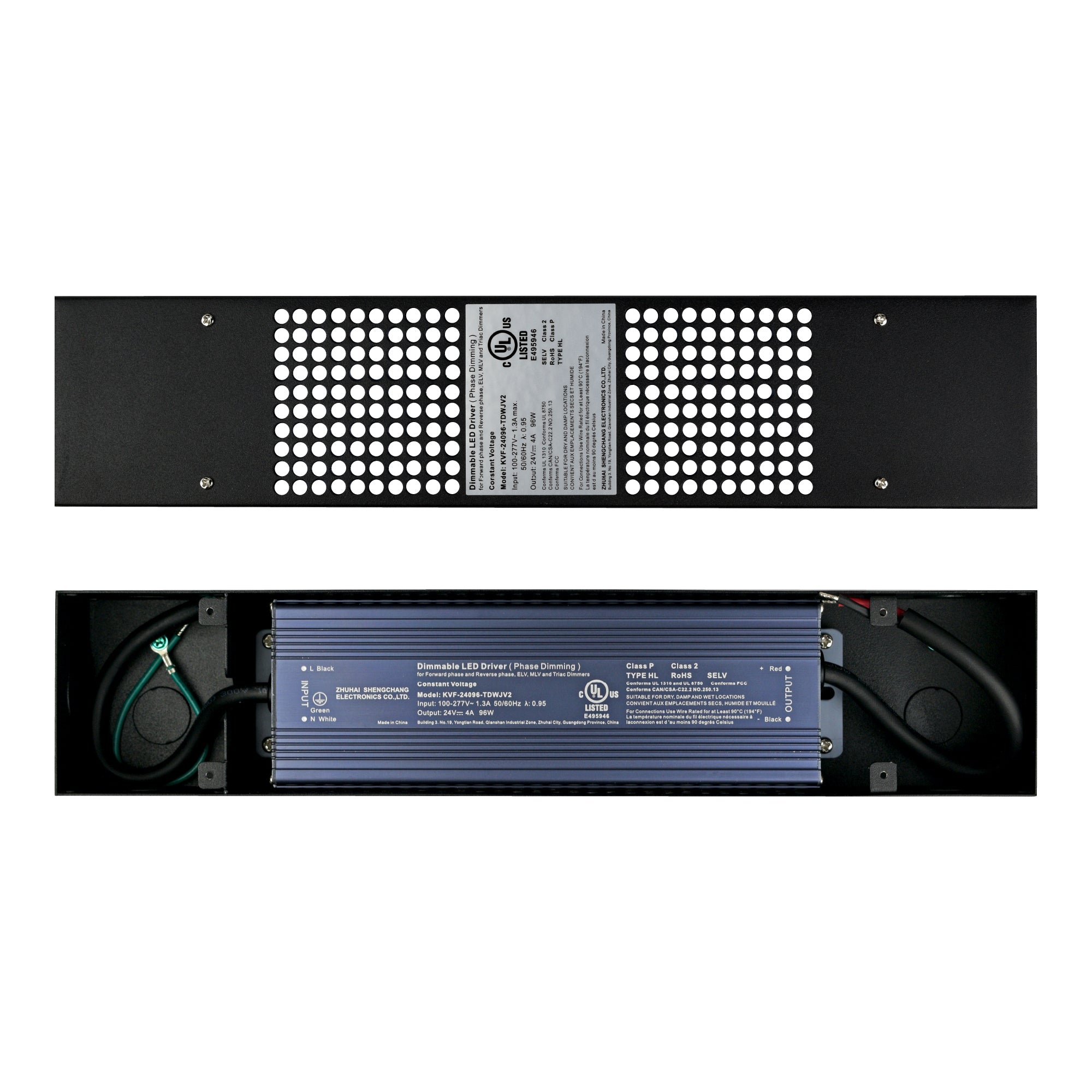 CLEANLIFE® 96W 1-Channel Class 2 TRIAC Dimmable LED Driver with Enclosure