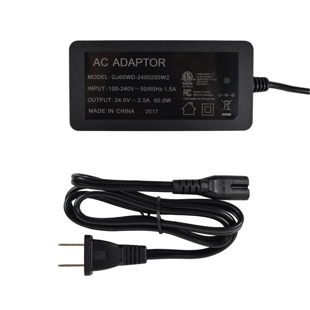 CLEANLIFE® 60W 24VDC LED Driver with DC Connector and AC Plug