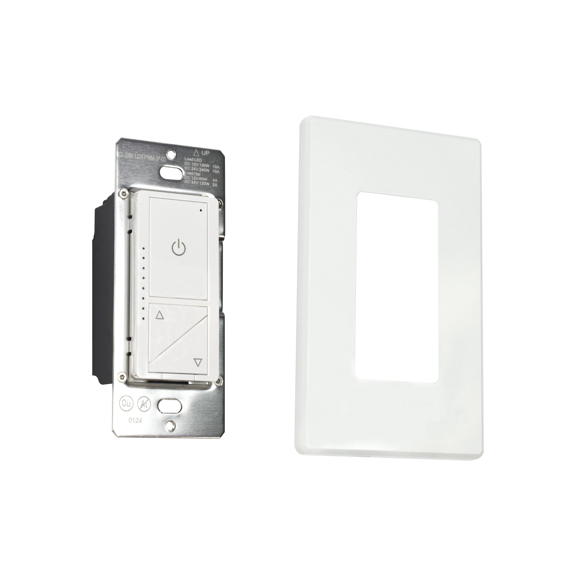 CLEANLIFE® 12-60VDC PWM Wired Dimmer Switch (Wall Plate Included)