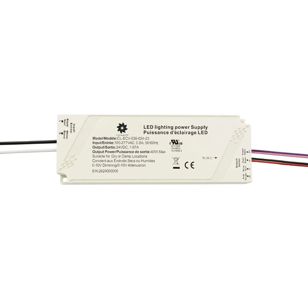 CLEANLIFE® CL-ECV-036 Backlit Mirror LED Driver with Defogger Output (24V DC)