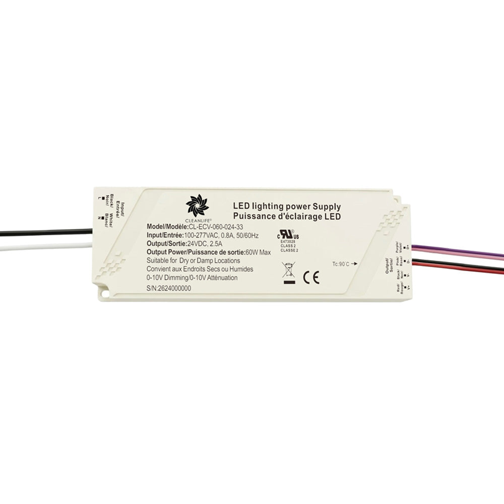 CLEANLIFE® CL-ECV-060 Backlit Mirror LED Driver with Defogger Output (24V DC)