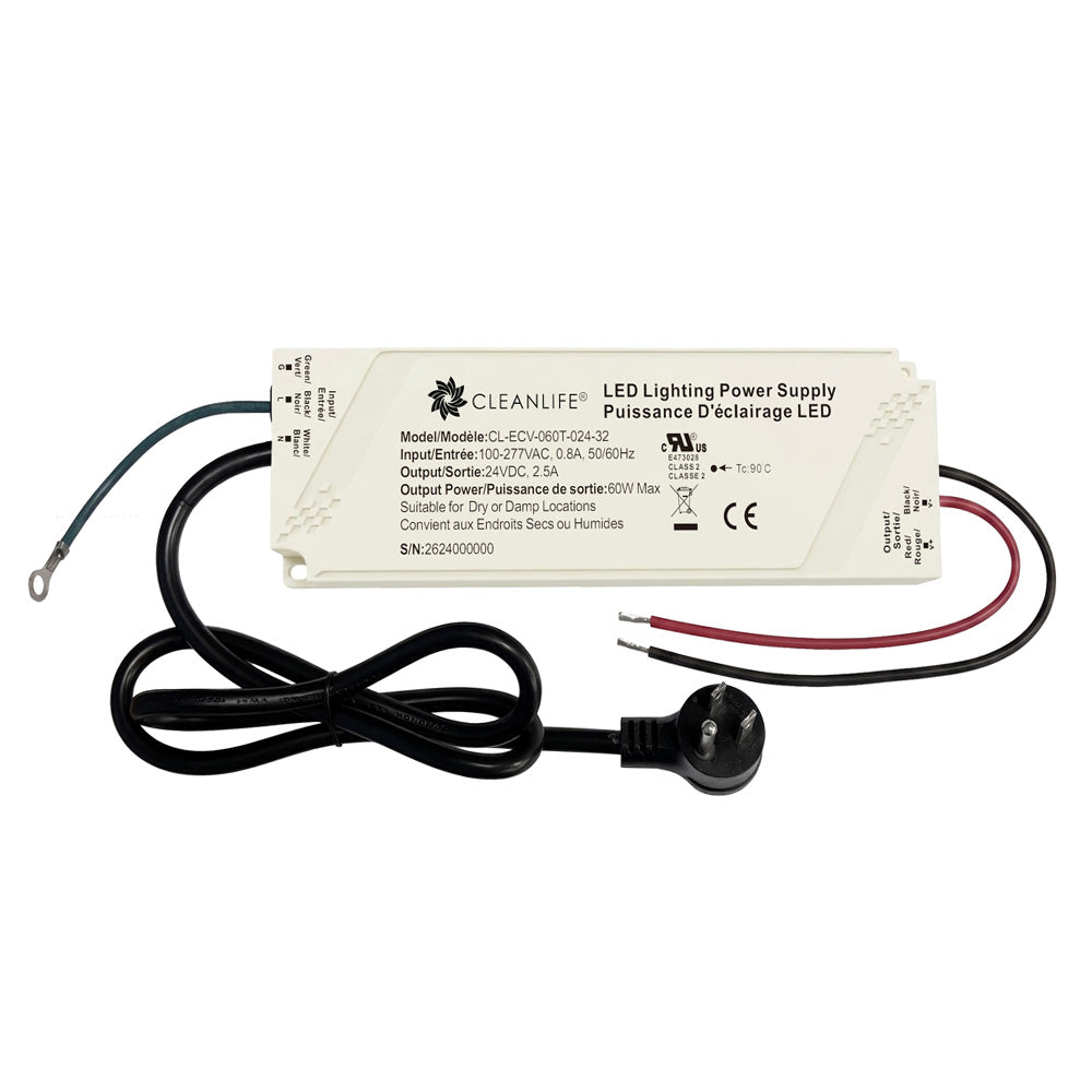 CLEANLIFE® CL-ECV-060 Backlit Mirror LED Driver with Defogger Output (24V DC)