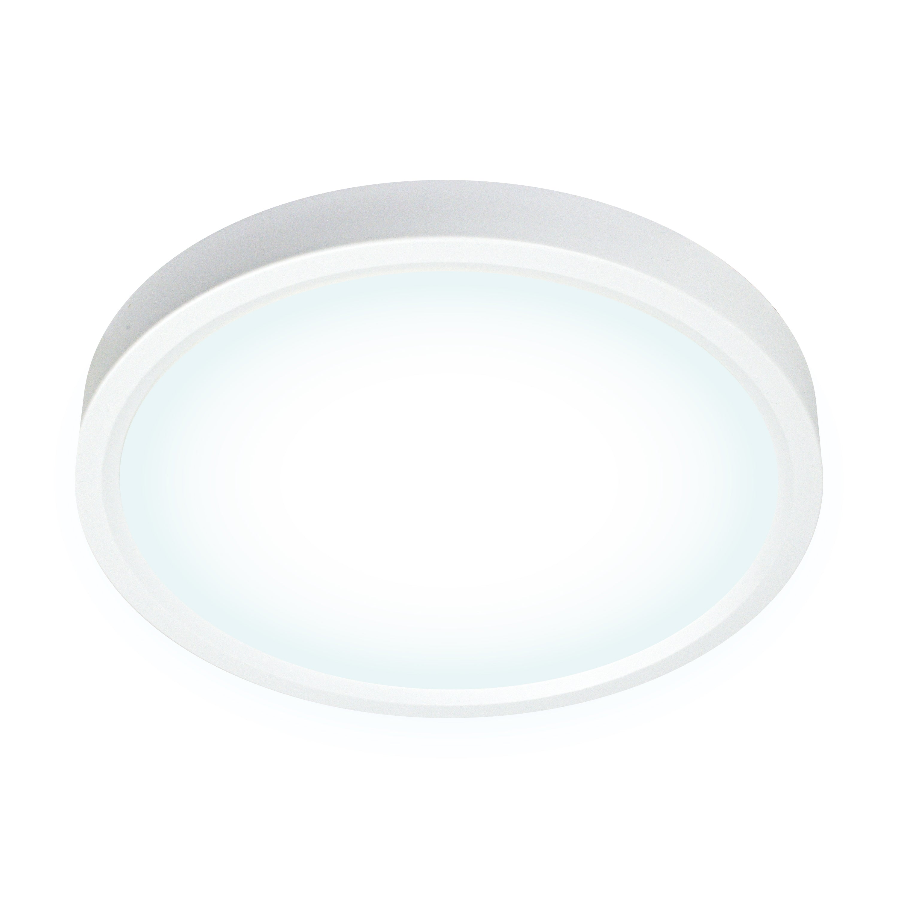 7" CLEANLIFE® 48-51V DC Edgelit LED Round Panel, Matte White
