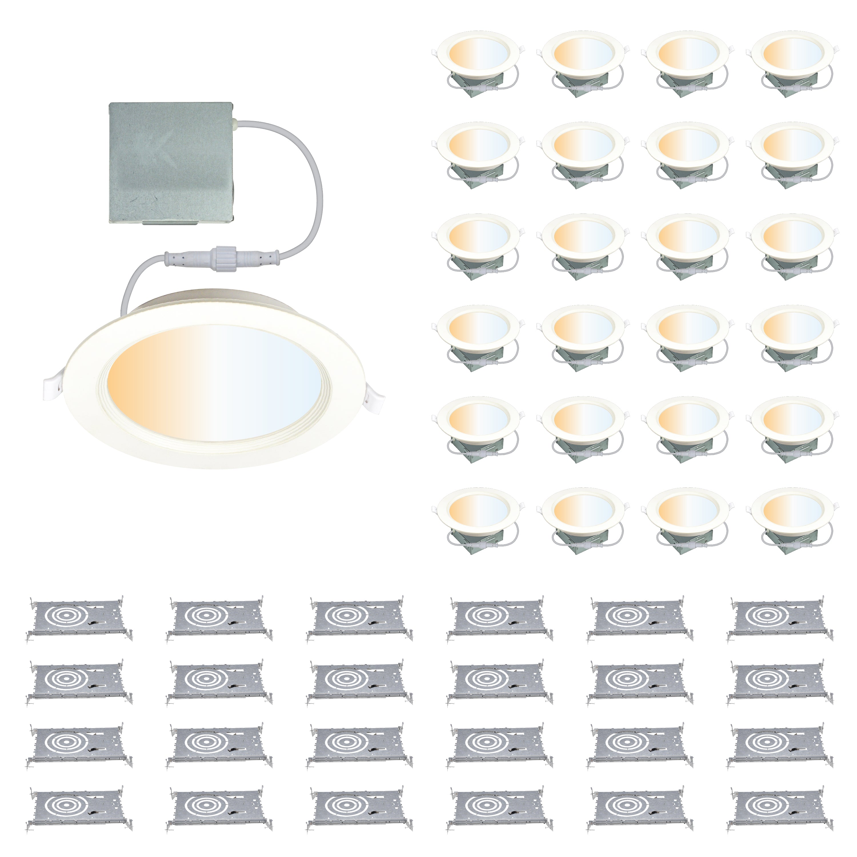 CLEANLIFE® 120VAC 6" Recessed LED Canless Downlight