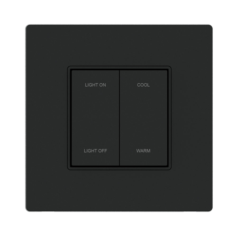 CLEANLIFE® Smart Dual-Rocker CCT Tunable Control Switch (Built-In Wall Plate)