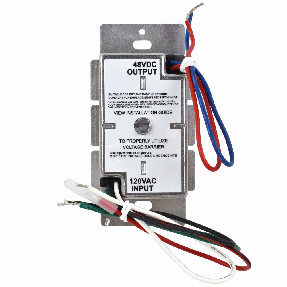 CLEANLIFE® 48VDC 96W Power Supply with Integrated Dimmer Switch (Wall Plate Not Included)