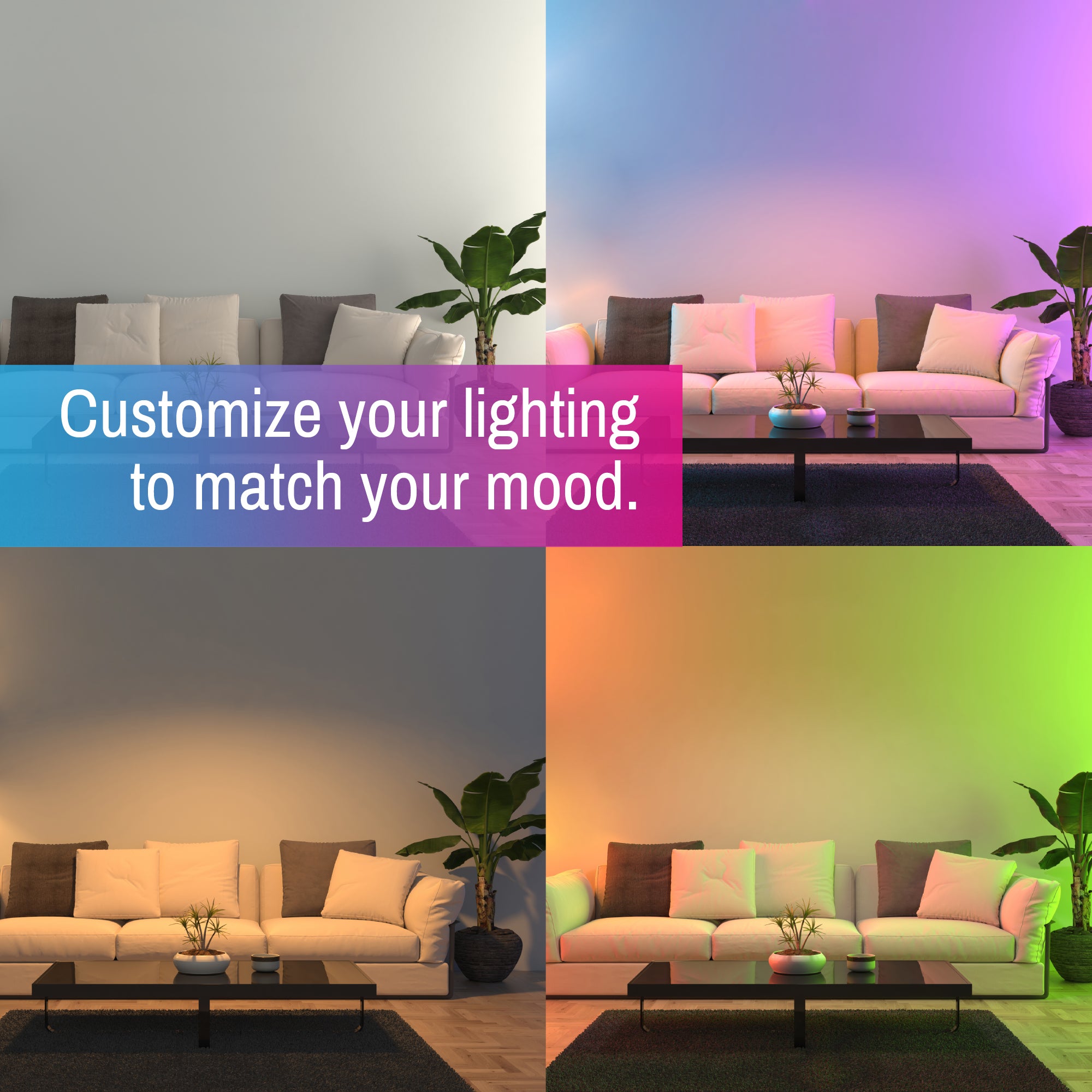 CLEANLIFE® 120VAC 5/6" Smart LED Downlights 2-Pack with Smart Remote Control Bundle