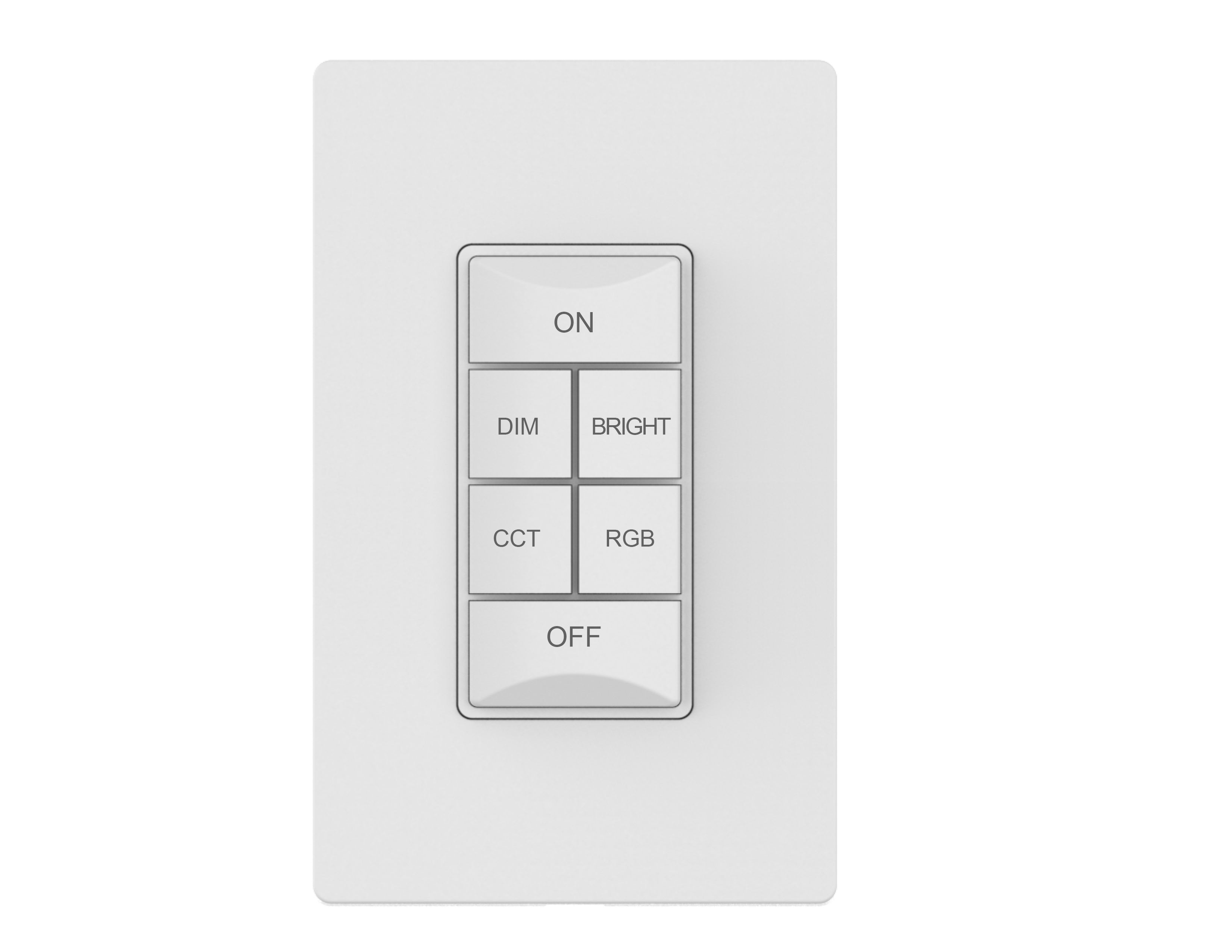 CLEANLIFE® Smart 6-Button Kinetic RGB + CCT Tunable Control Switch (Wall Plate Included)