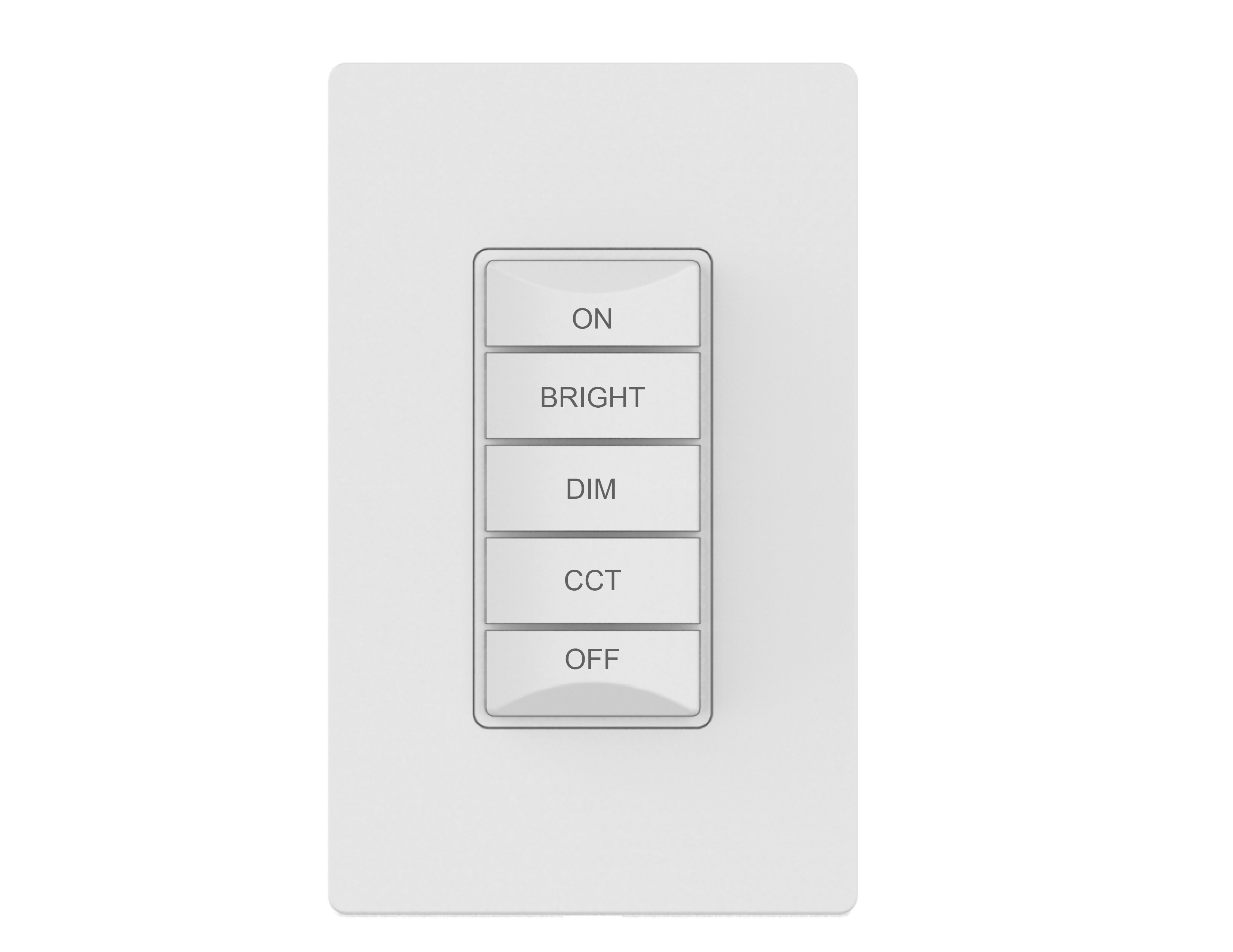 5-Button Kinetic Tunable White Dimmer Switch (Wall Plate Included)