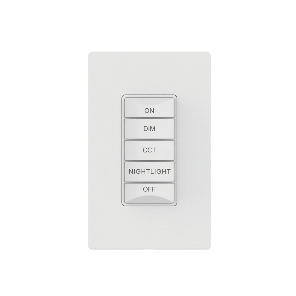 CLEANLIFE® Smart 5-Button Kinetic CCT Tunable + Nightlight Control Switch (Wall Plate Included)