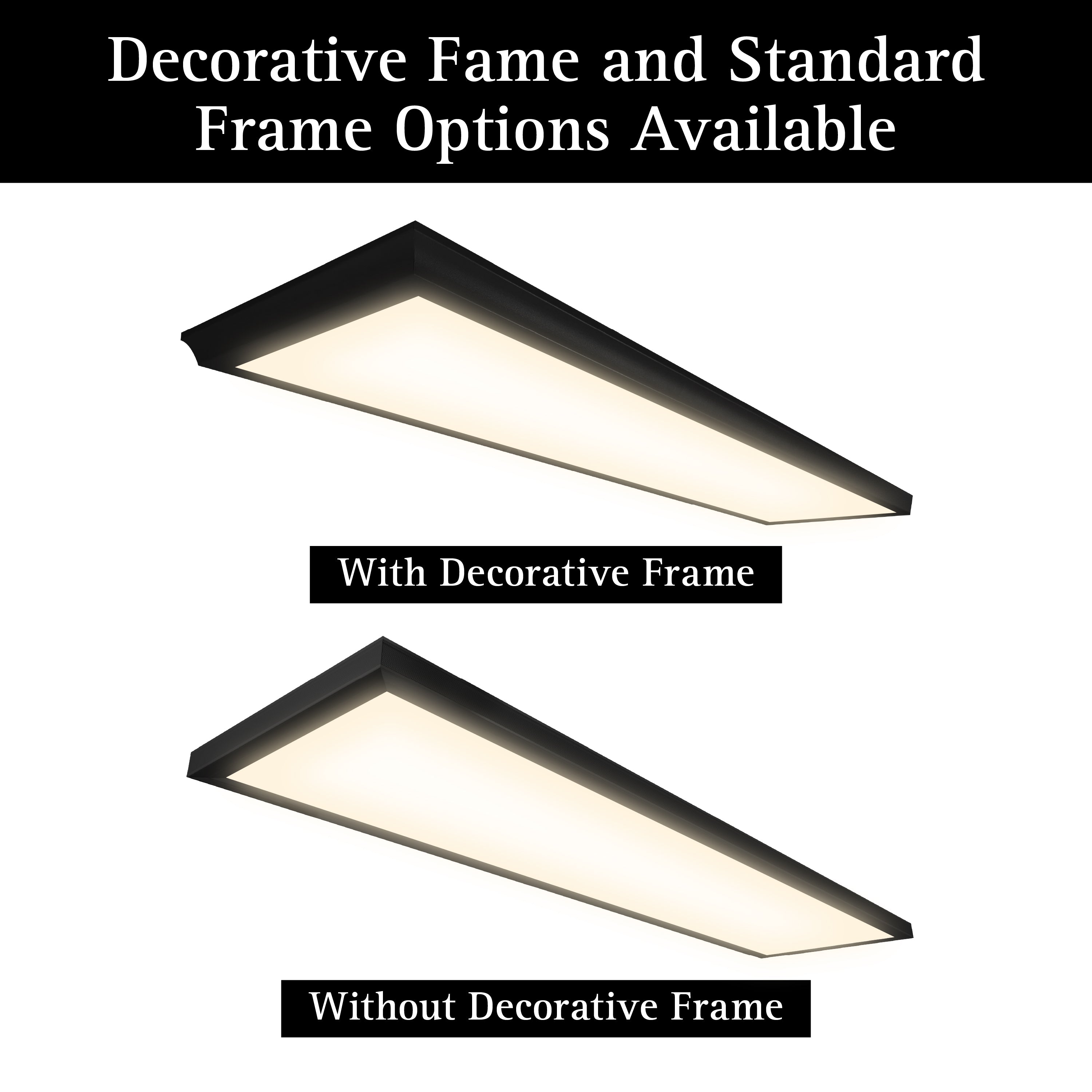 ULTRALUX® LED 1x4 Surface Mount Panel with Decorative Frame