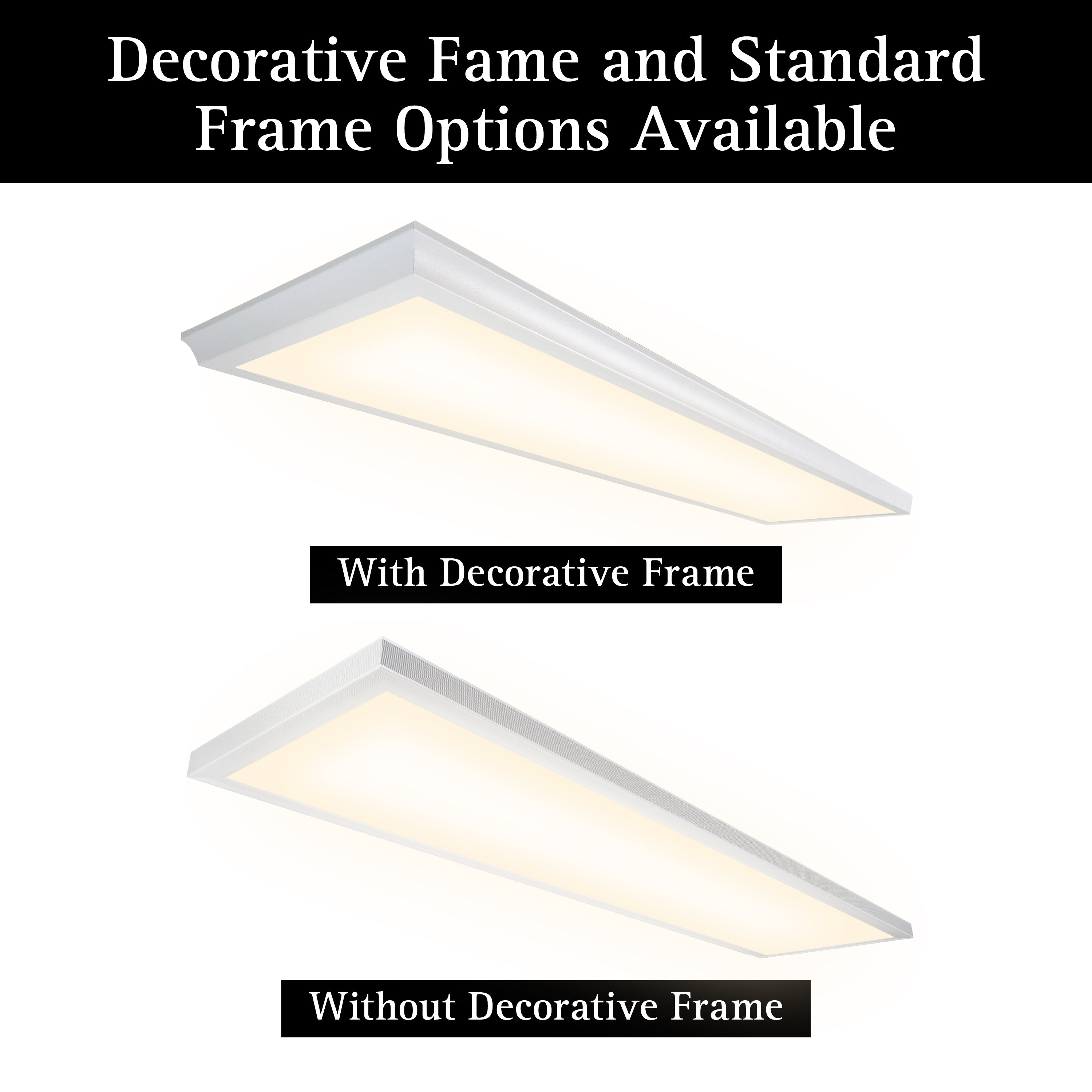 ULTRALUX® LED 1x4 Surface Mount Panel with Decorative Frame