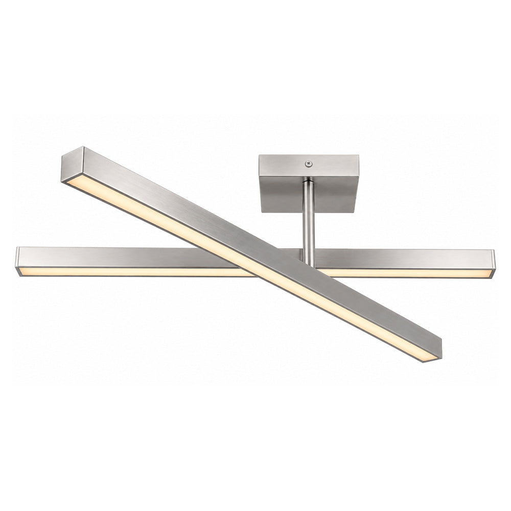 UltraLux® 48-51V DC Modern Cross-Bar Semi-Flush Mount Ceiling Light