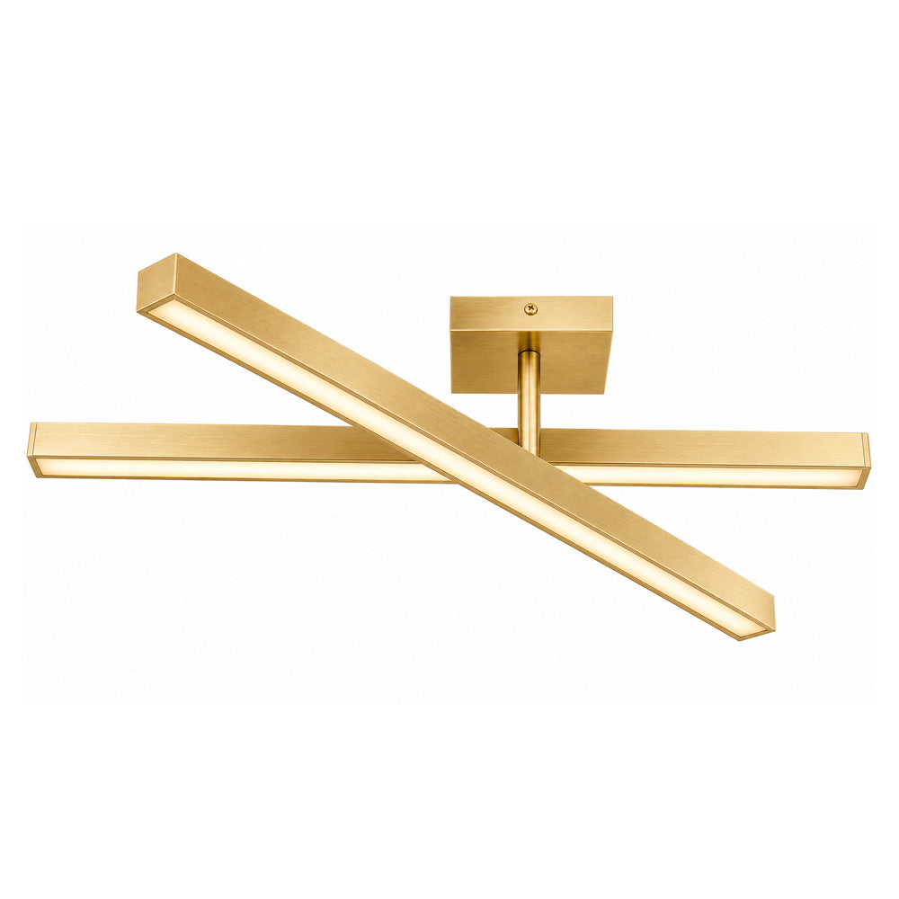 UltraLux® 48-51V DC Modern Cross-Bar Semi-Flush Mount Ceiling Light