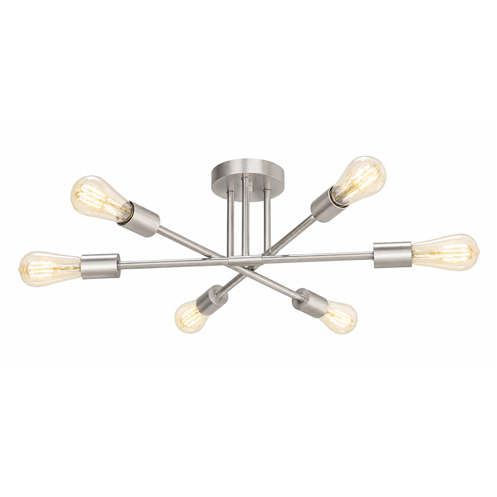 UltraLux® 48-51V DC 6-Light Mid-Century Semi-Flush Mount