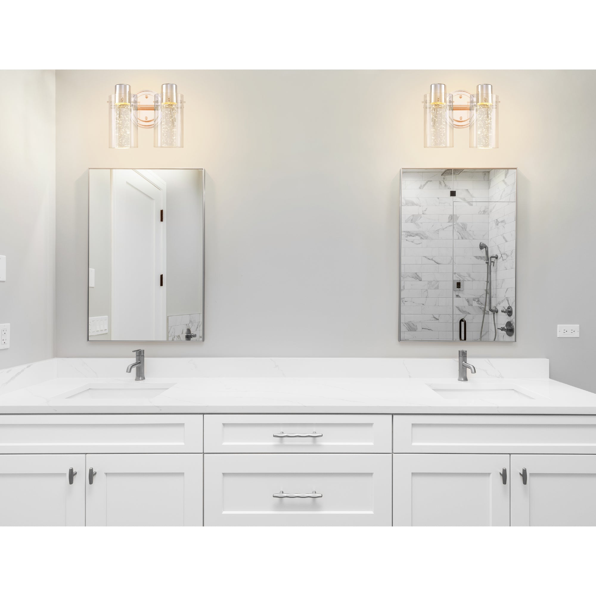120VAC ULTRALUX® 9" Bubble Glass LED Vanity Light 2-Lamp