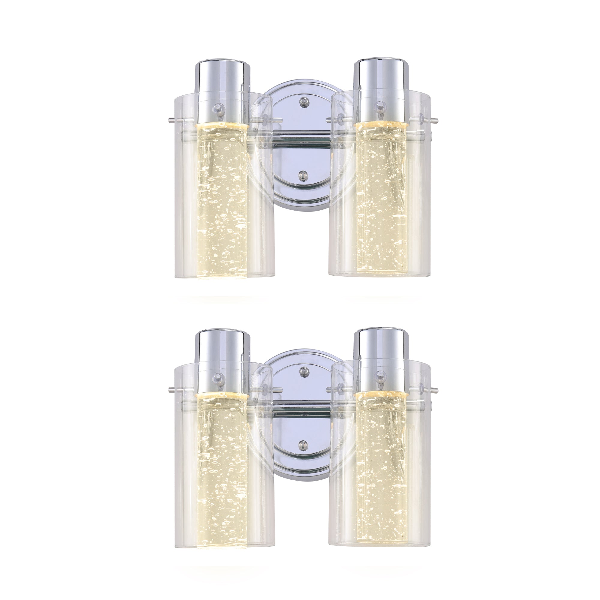 120VAC ULTRALUX® 9" Bubble Glass LED Vanity Light 2-Lamp