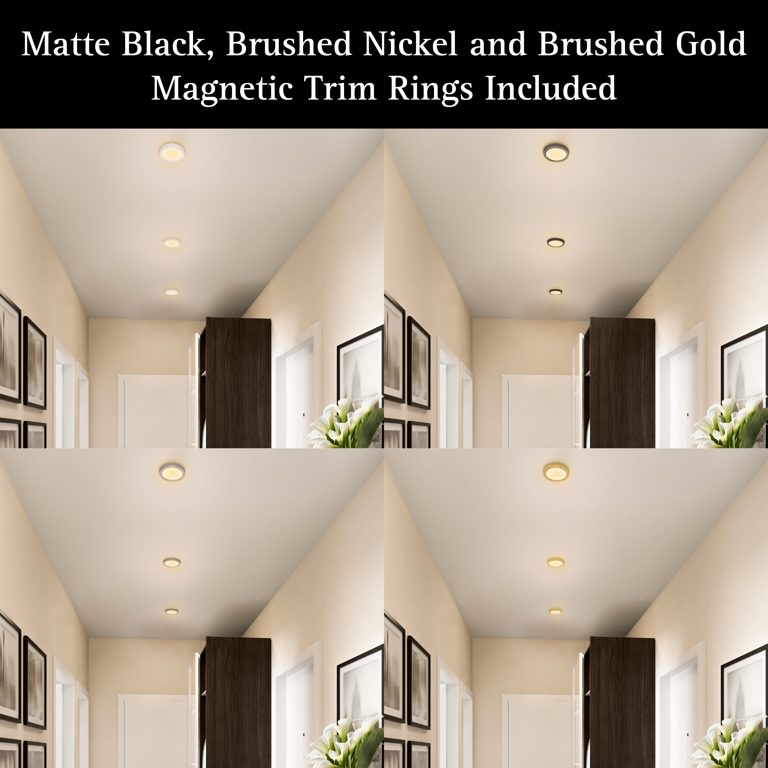 ULTRALUX® 120VAC 5" Edgelit Round Panel with Magnetic Trims