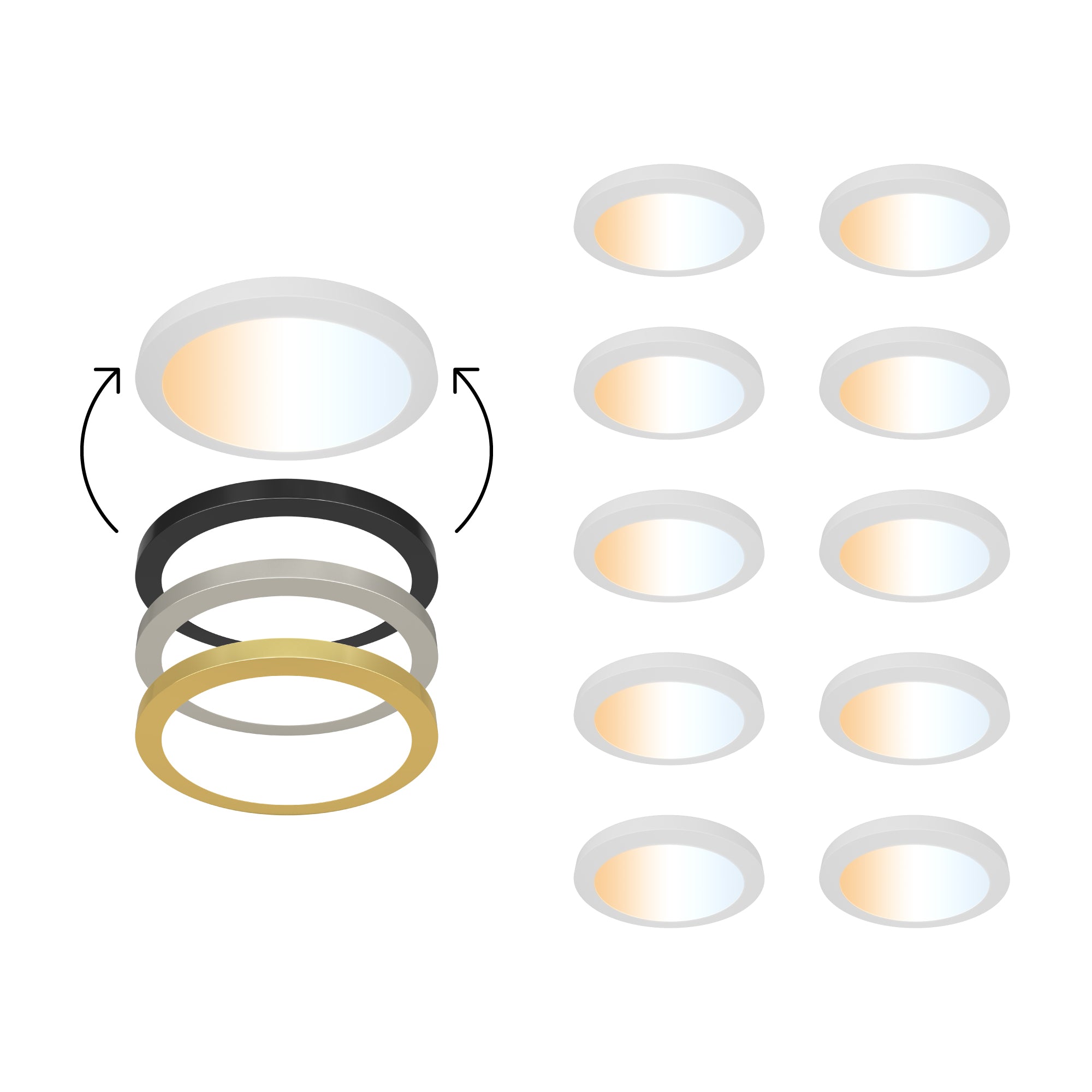 ULTRALUX® 120VAC 7" Edgelit Round Panel with Magnetic Trims
