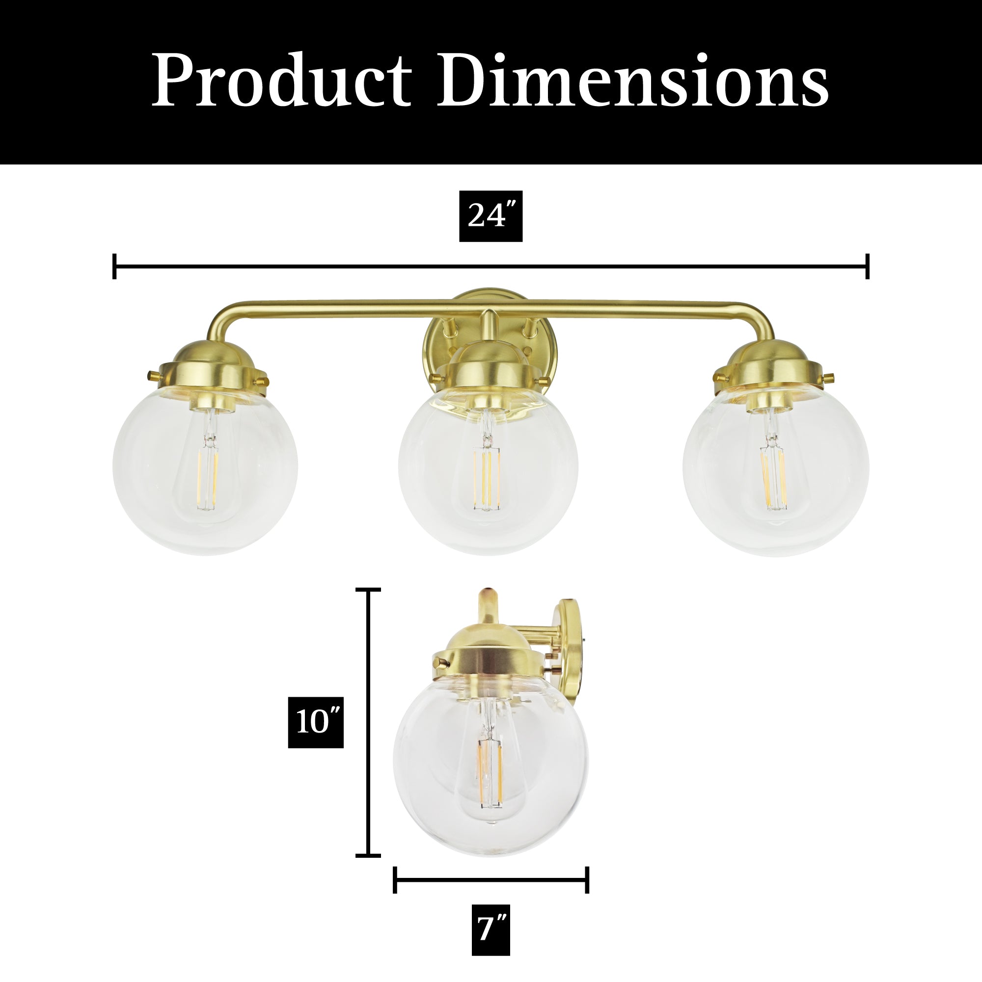 ULTRALUX® 120VAC Transitional Vanity 3-Light