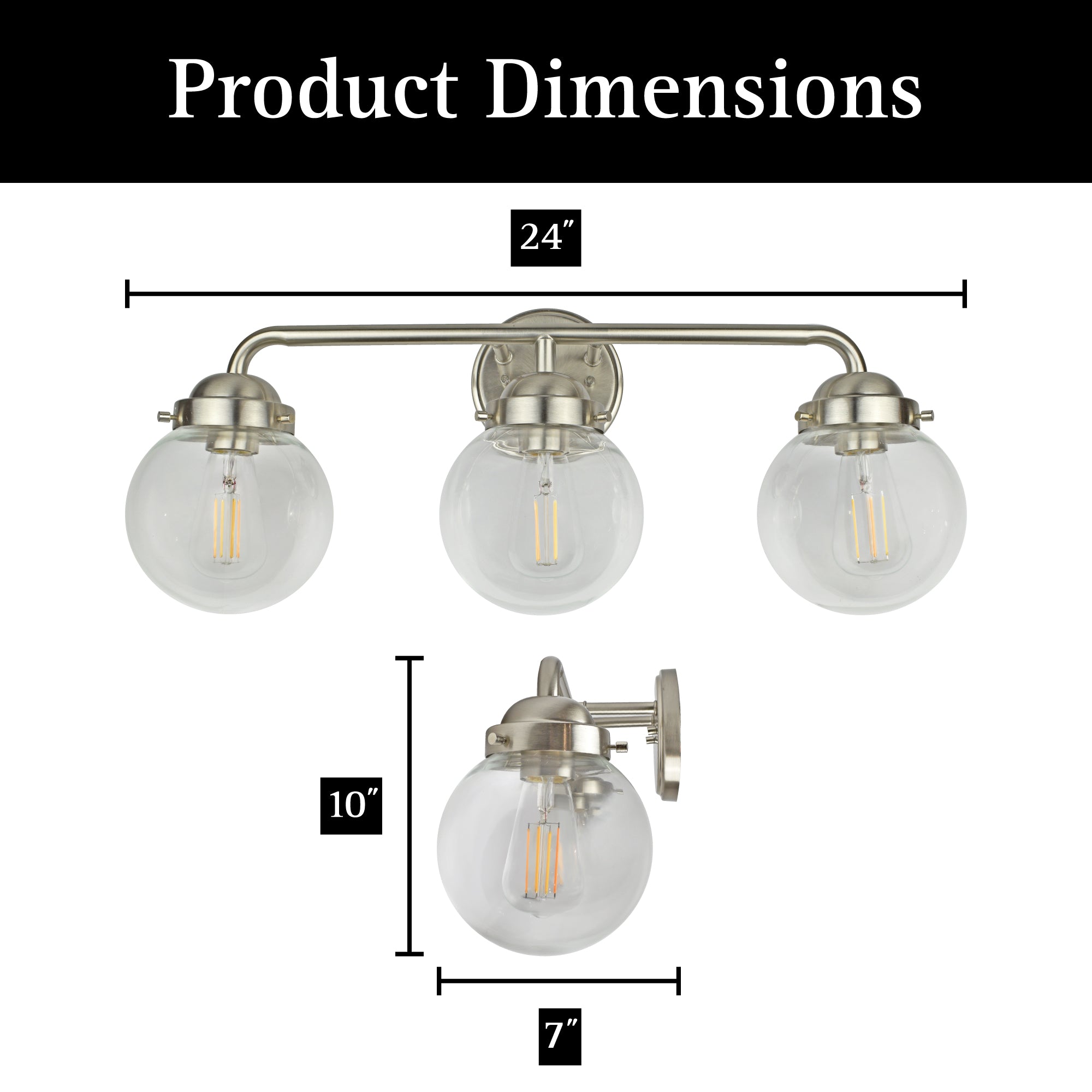 ULTRALUX® 120VAC Transitional Vanity 3-Light