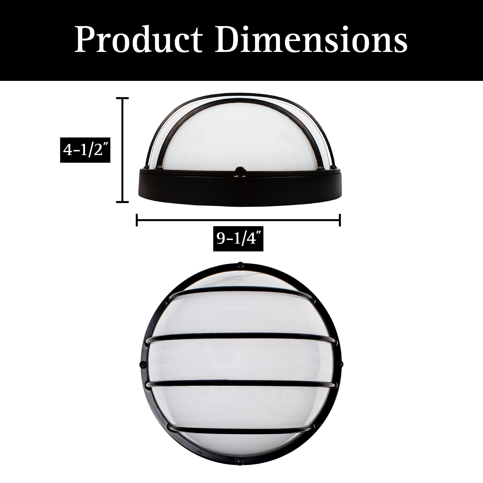 120VAC ULTRALUX® 9" Utility LED Outdoor Round Bulkhead Light - CCT Switchable (3000K/4000K/5000K)