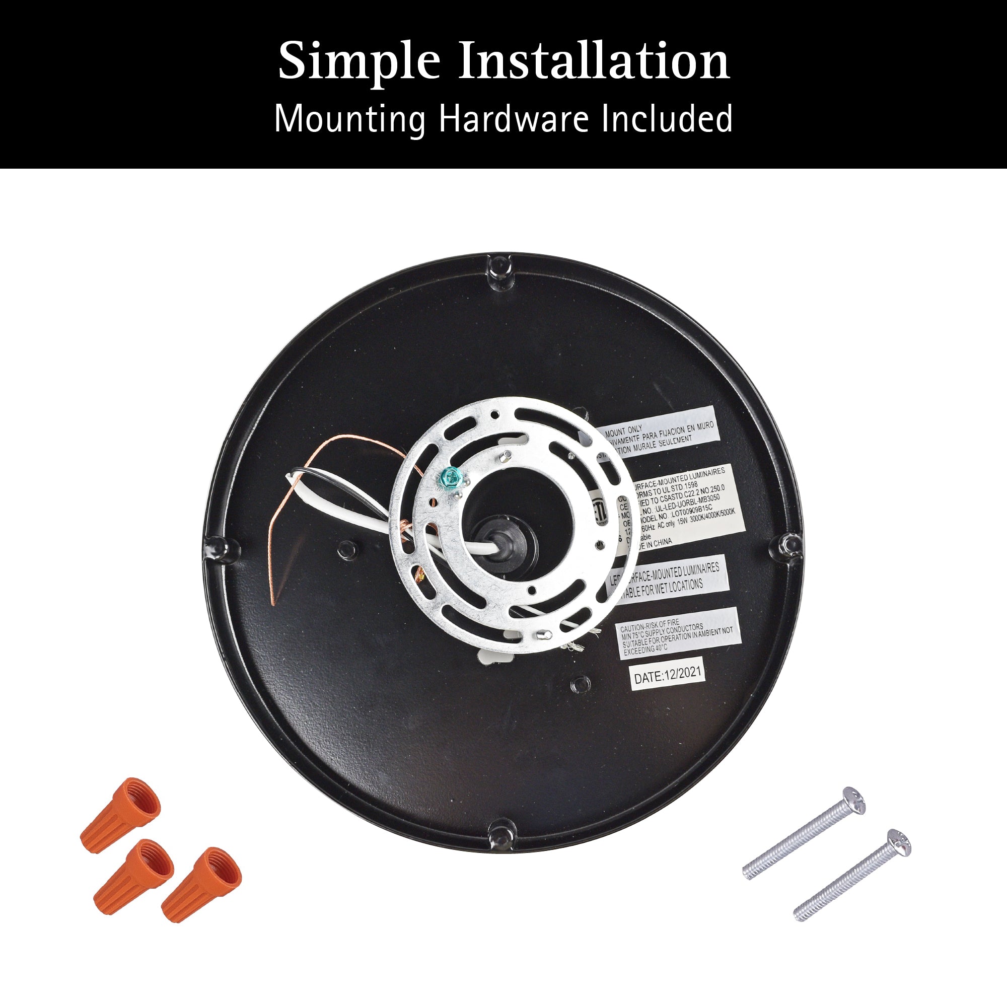 120VAC ULTRALUX® 9" Utility LED Outdoor Round Bulkhead Light - CCT Switchable (3000K/4000K/5000K)