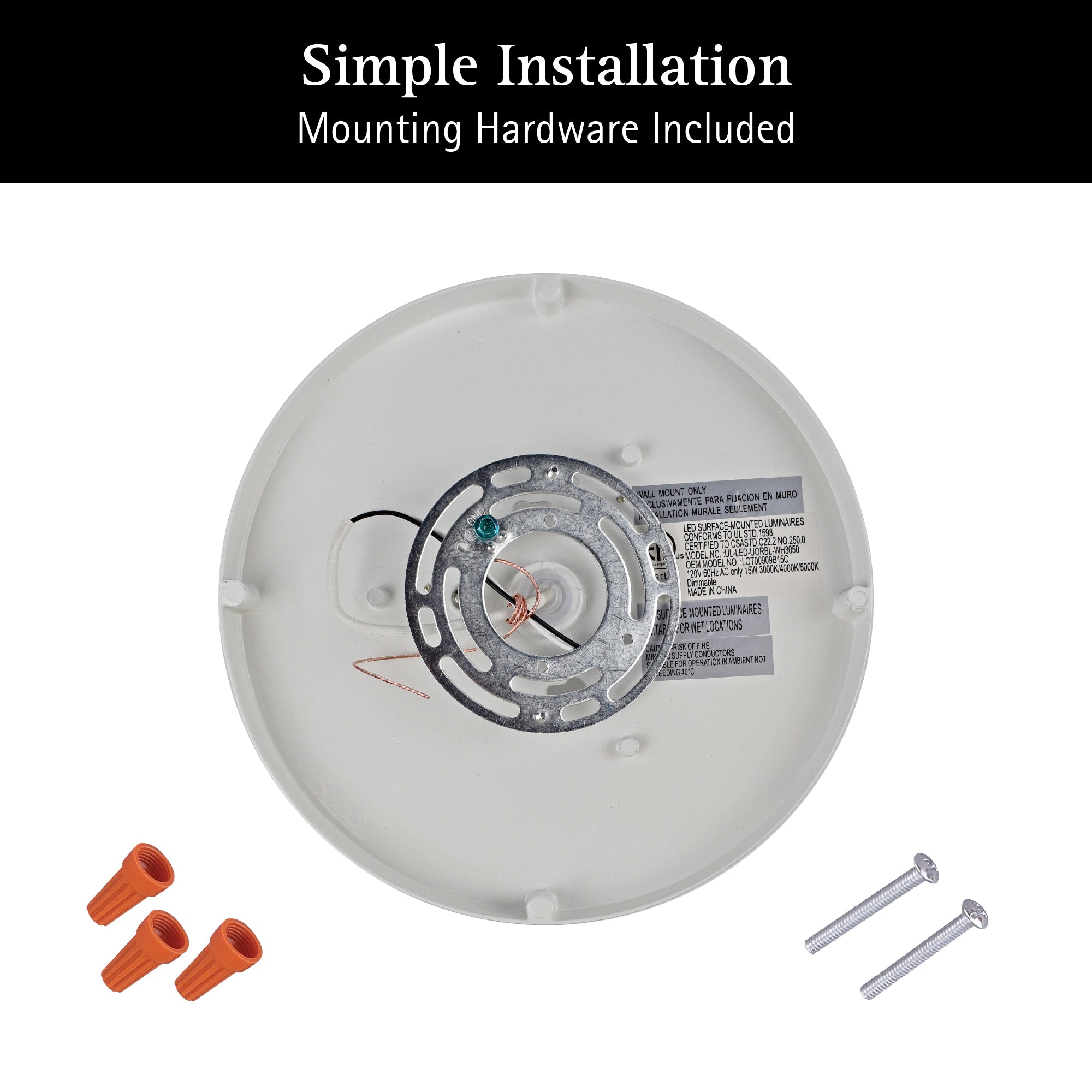 120VAC ULTRALUX® 9" Utility LED Outdoor Round Bulkhead Light - CCT Switchable (3000K/4000K/5000K)