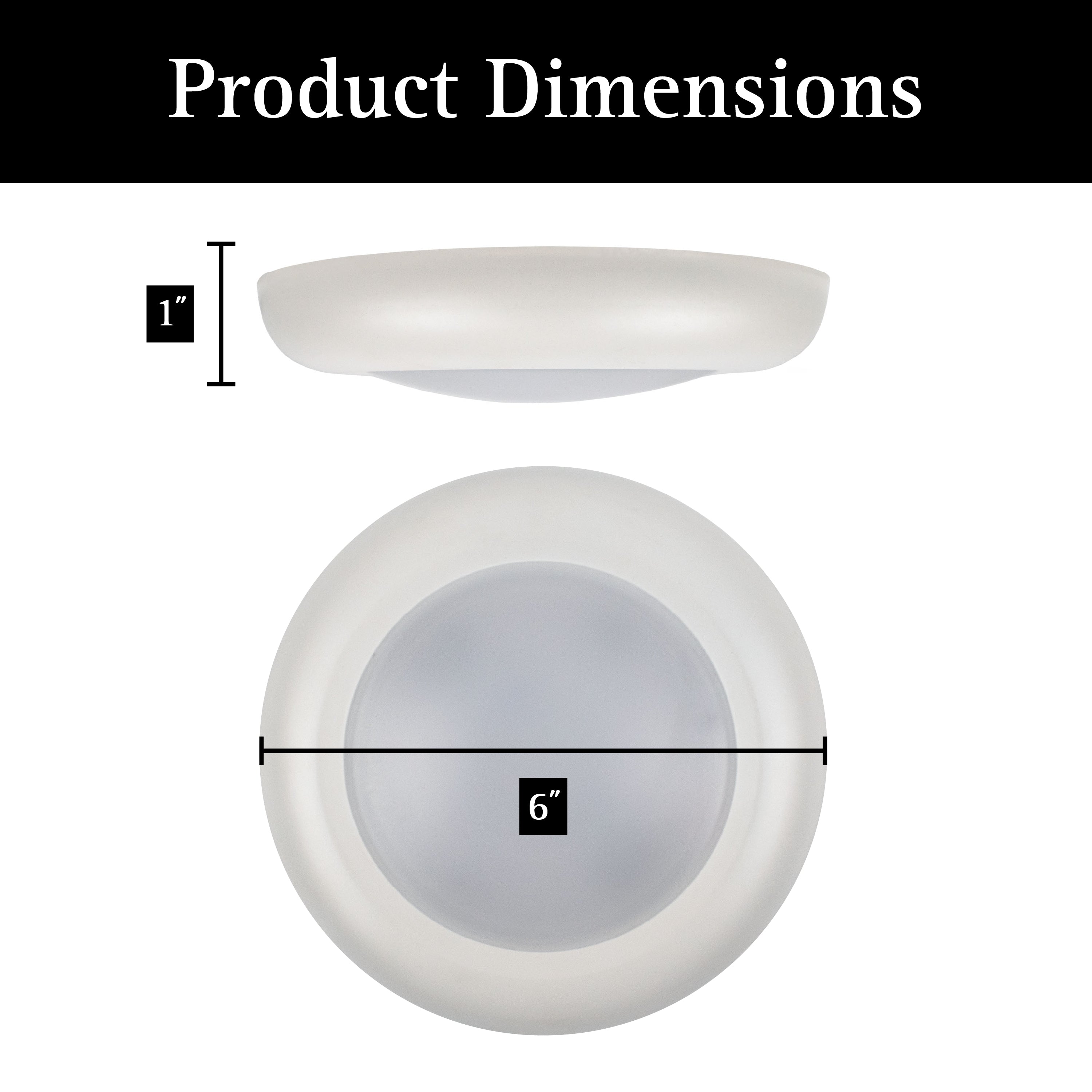ULTRALUX® 120VAC 6" Utility LED Slim Flush Mount