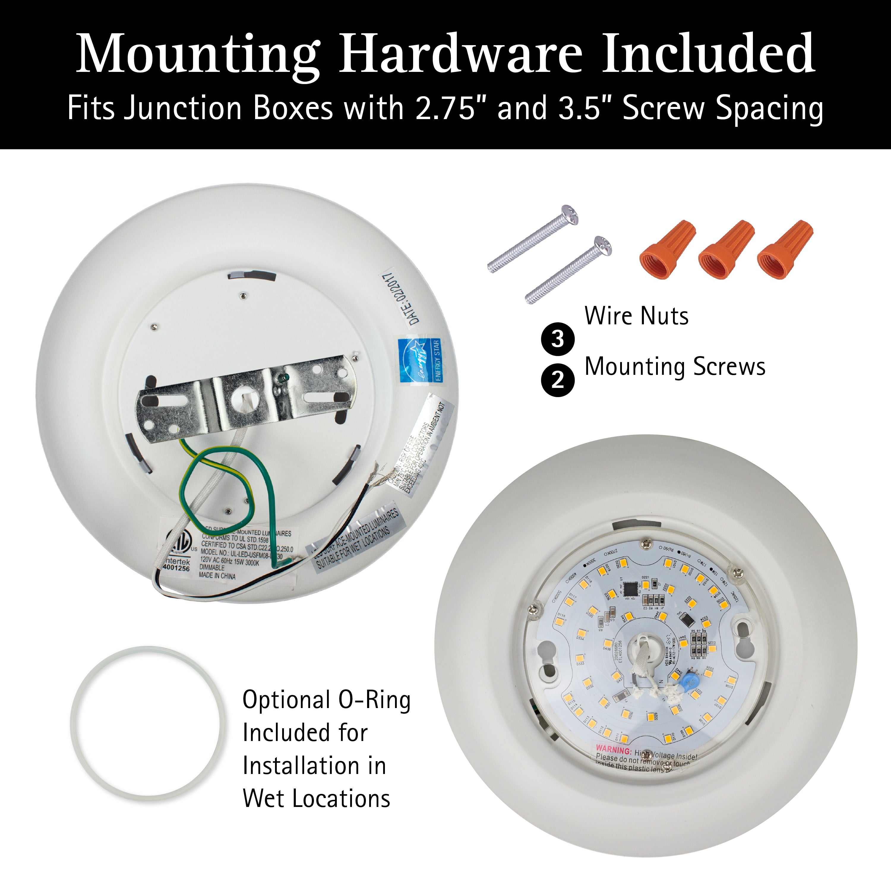 ULTRALUX® 120VAC 6" Utility LED Slim Flush Mount