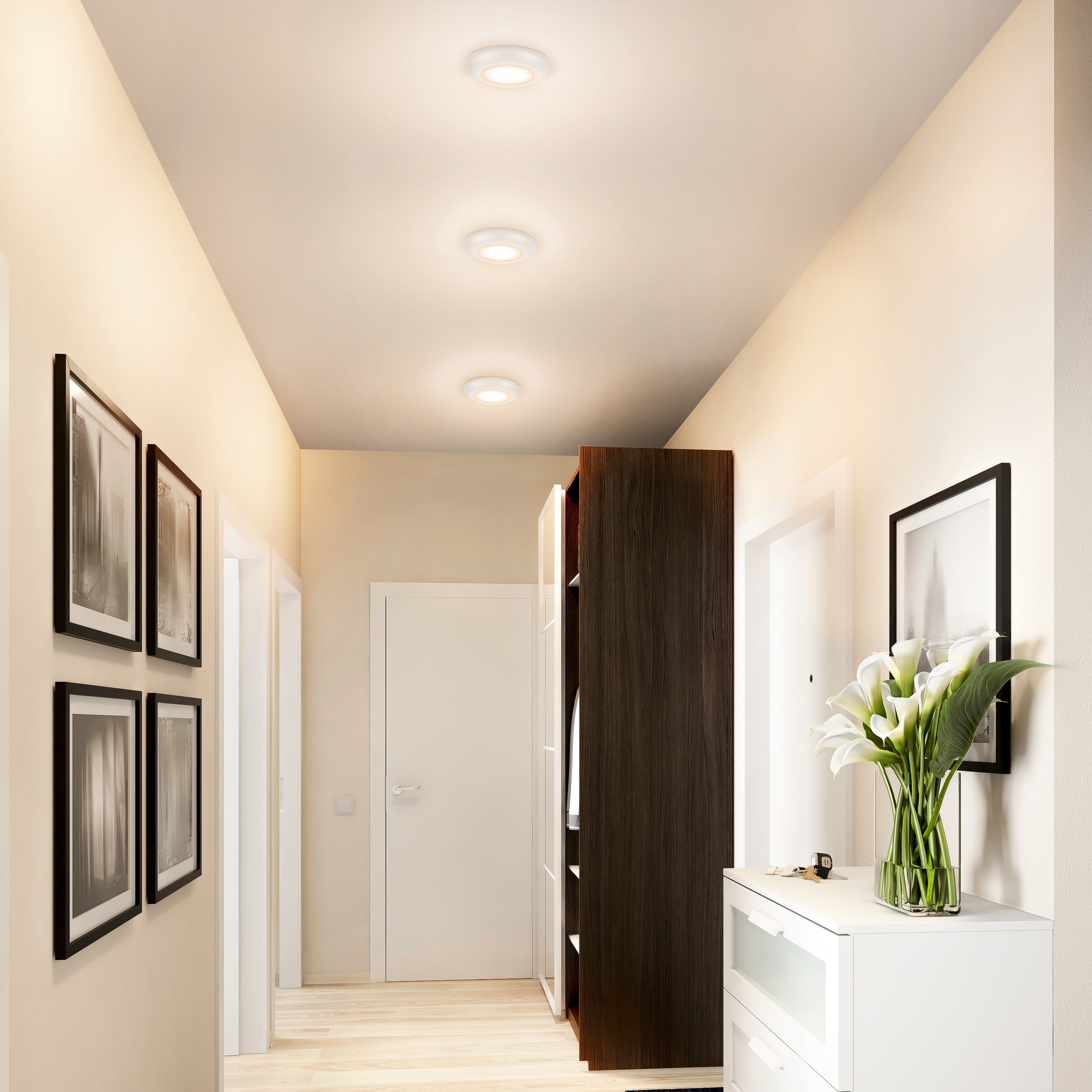 ULTRALUX® 120VAC 8" Utility LED Slim Flush Mount