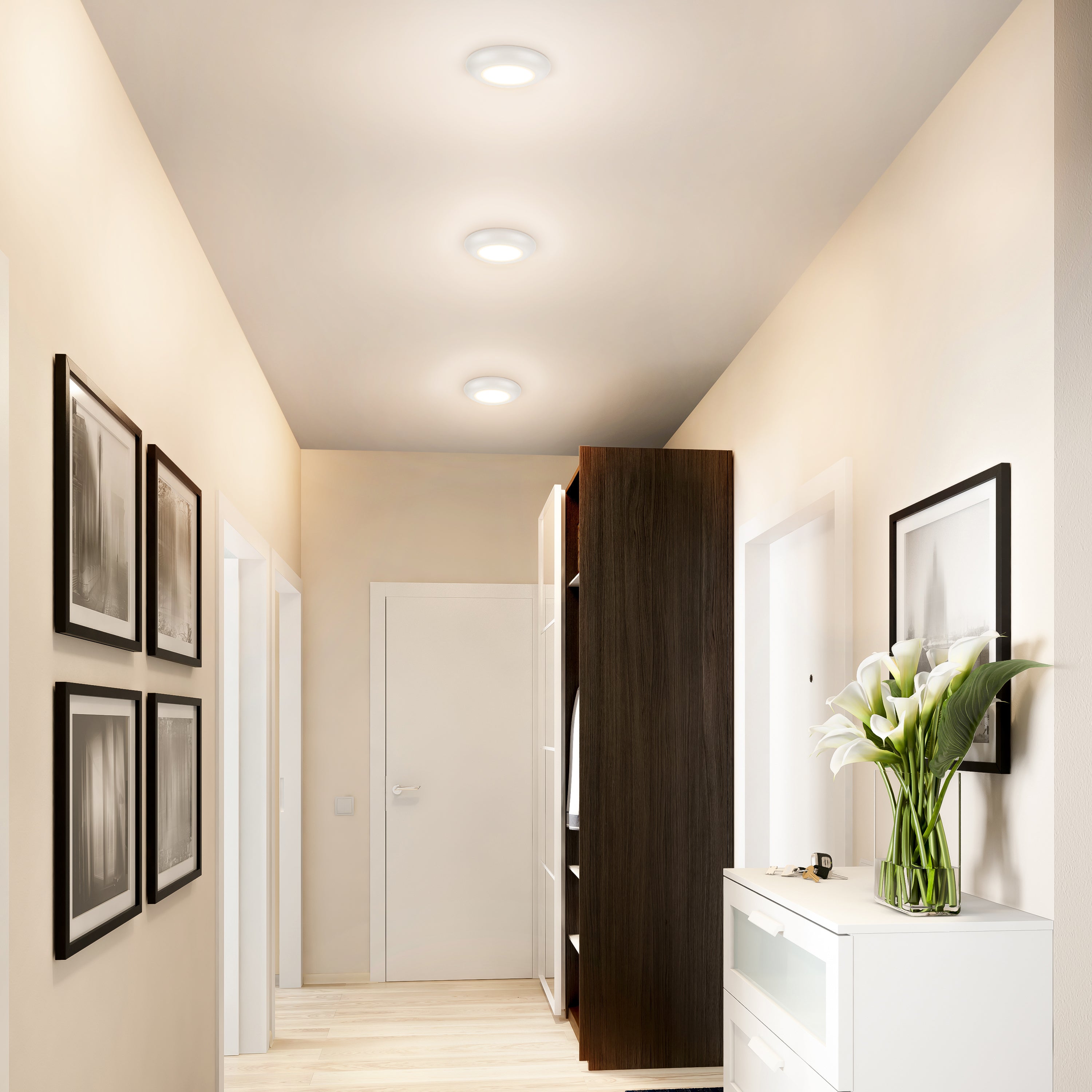 ULTRALUX® 120VAC 8" Utility LED Slim Flush Mount