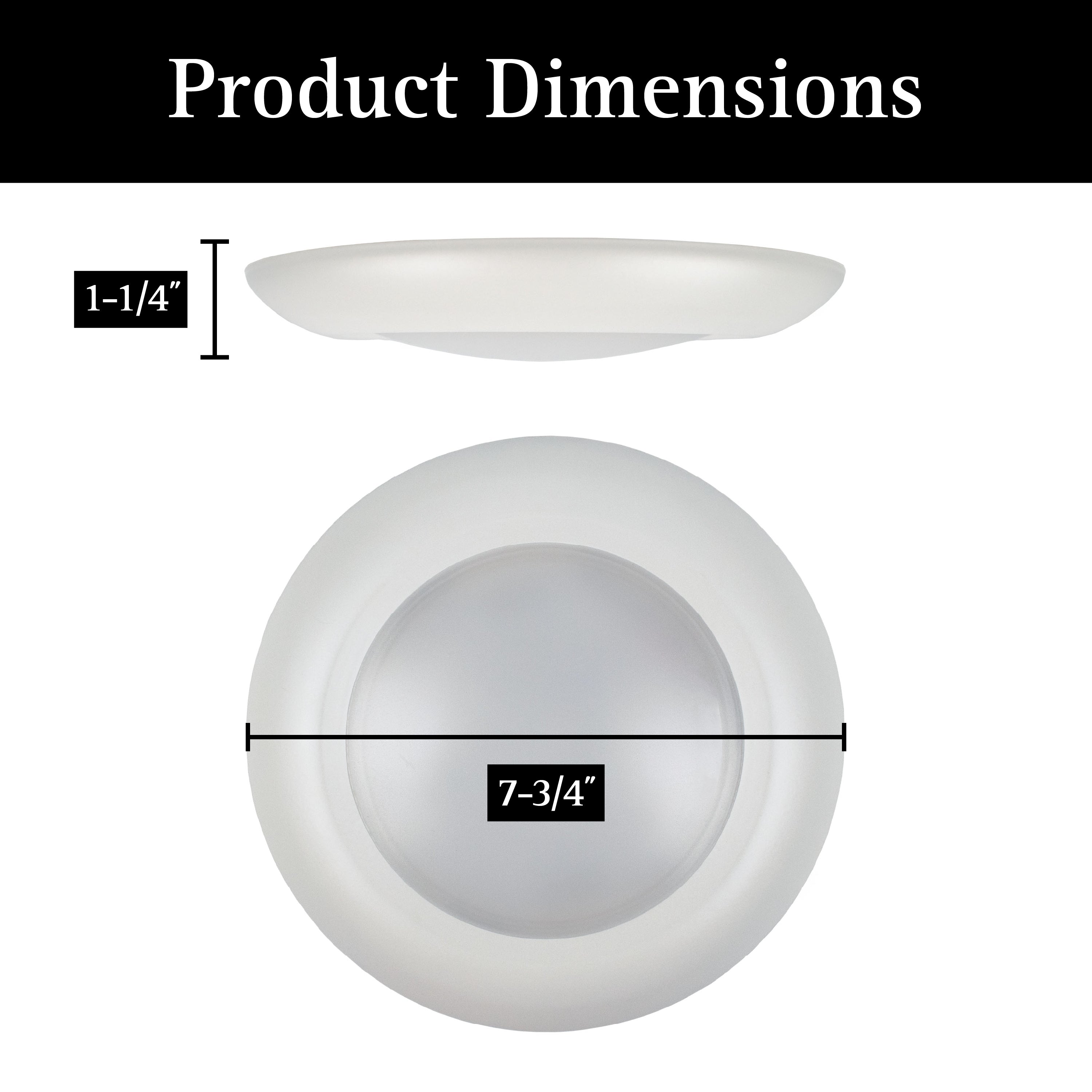 ULTRALUX® 120VAC 8" Utility LED Slim Flush Mount