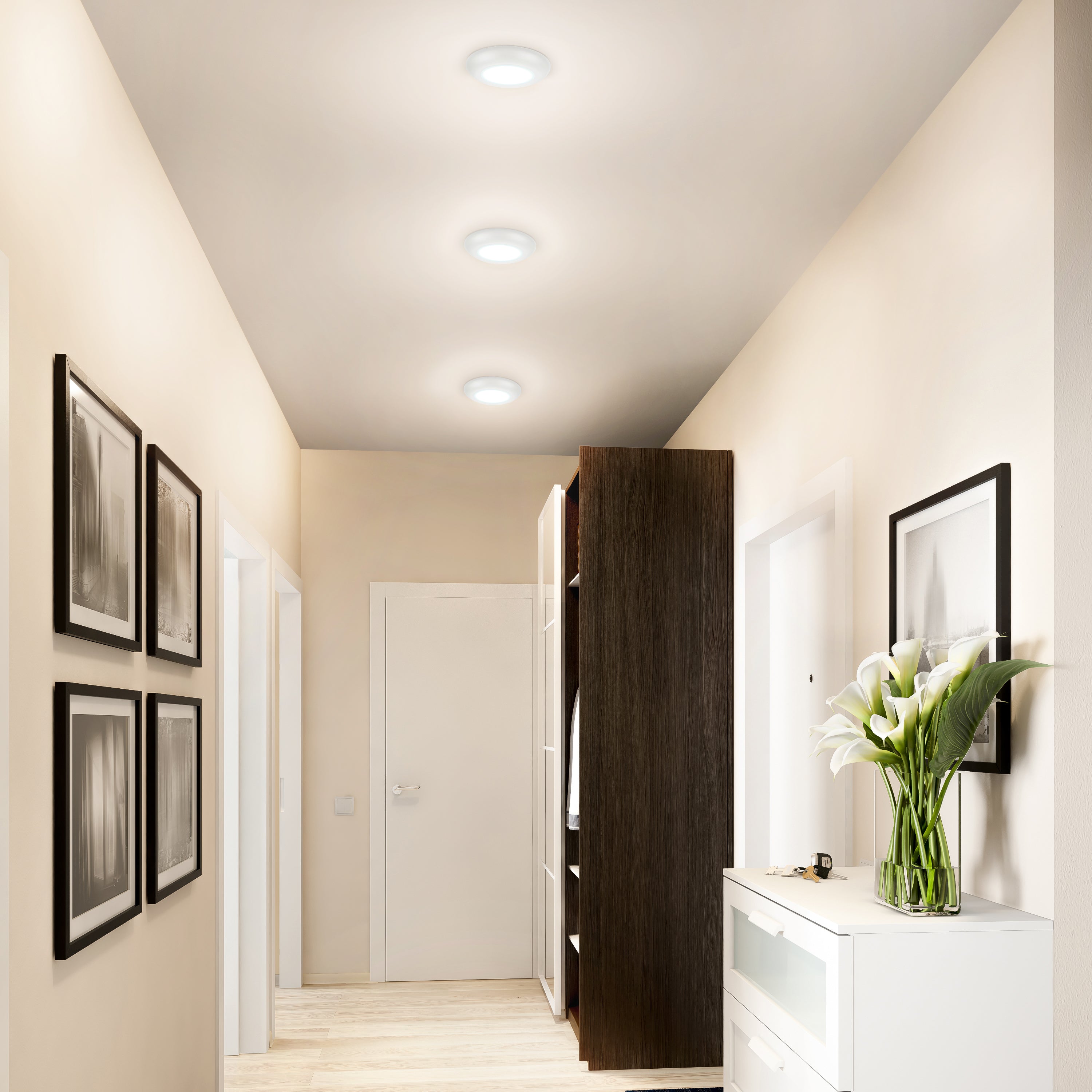 ULTRALUX® 120VAC 8" Utility LED Slim Flush Mount