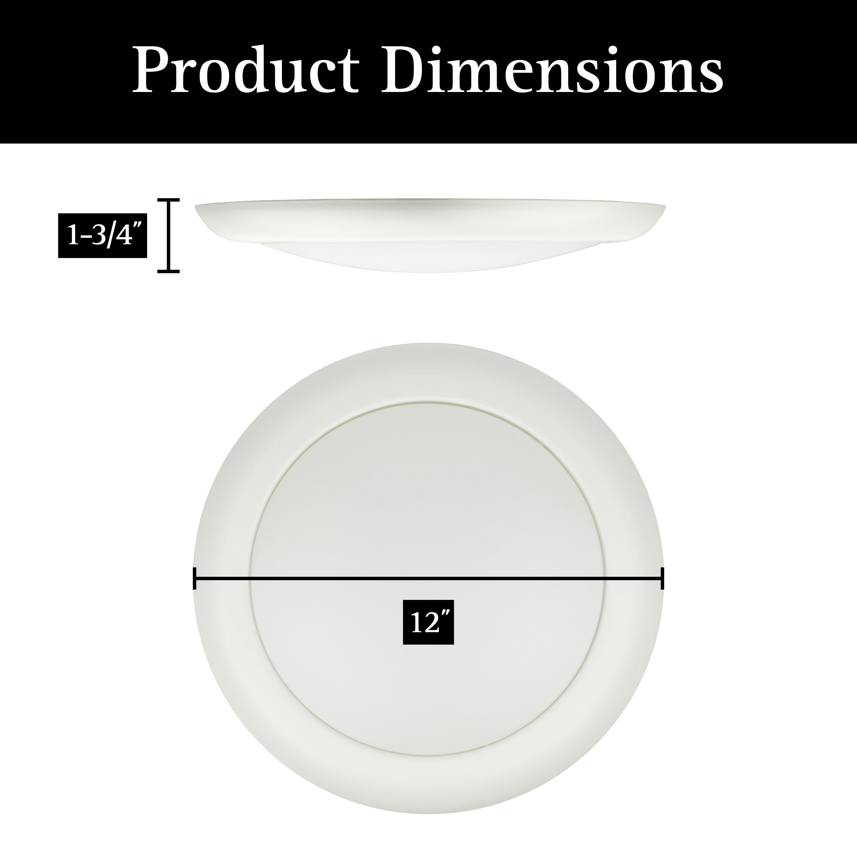 ULTRALUX® 120VAC 12" Utility LED Slim Flush Mount