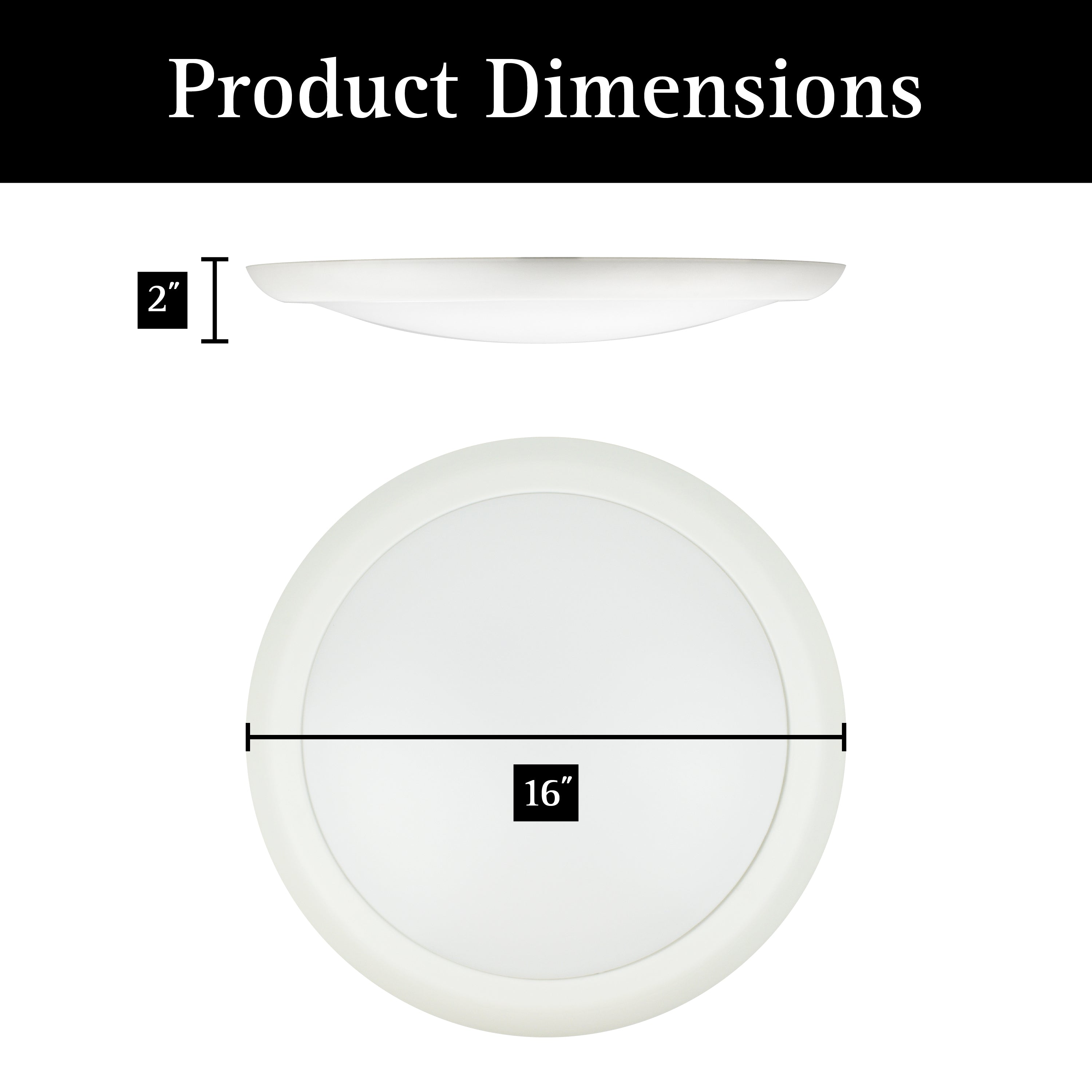 ULTRALUX® 120VAC 16" Utility LED Slim Flush Mount