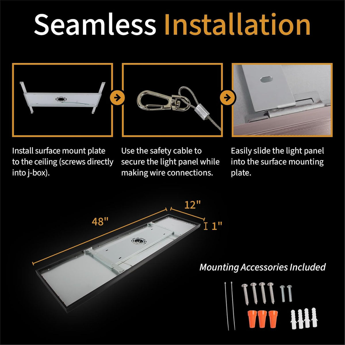 ULTRALUX® 1x4 Ultra Slim Surface Mount LED Light Panel