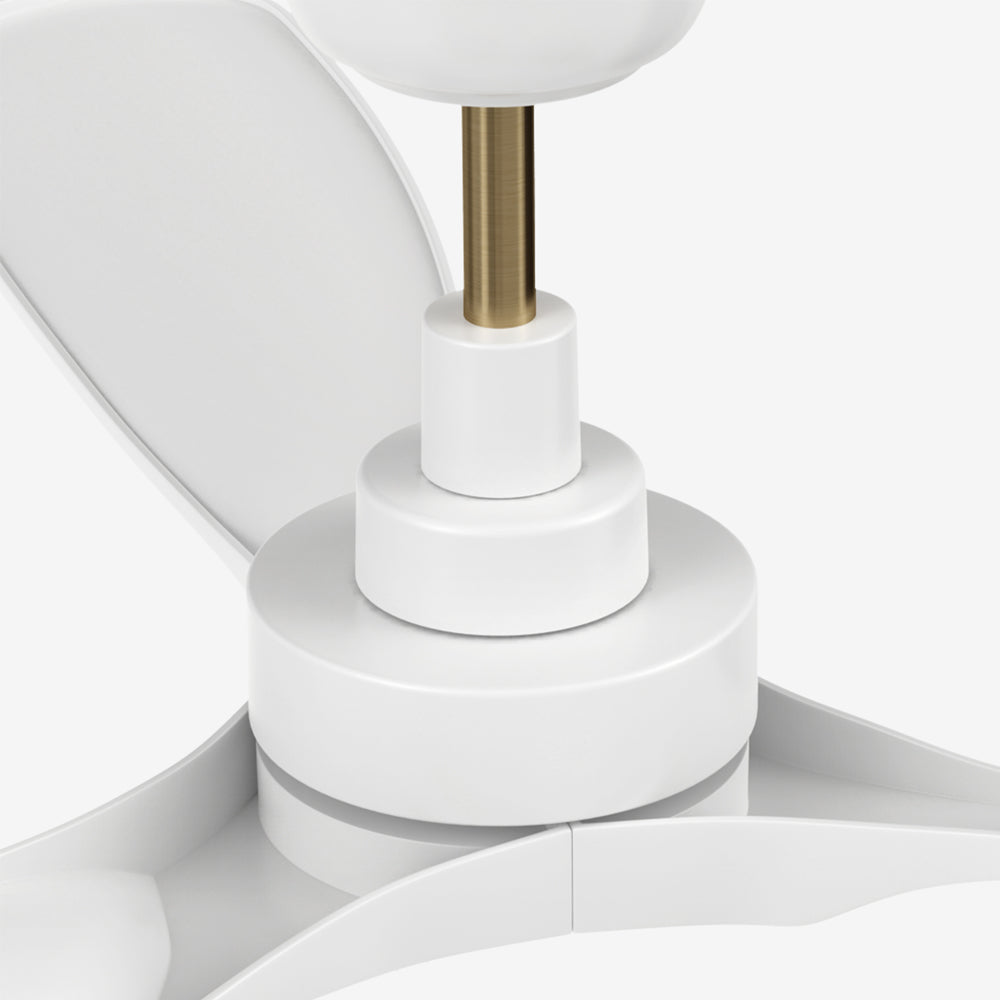 CARRO® KIAMA 24VDC 3-Blade Smart Ceiling Fan with Remote – Matte White / Brushed Gold