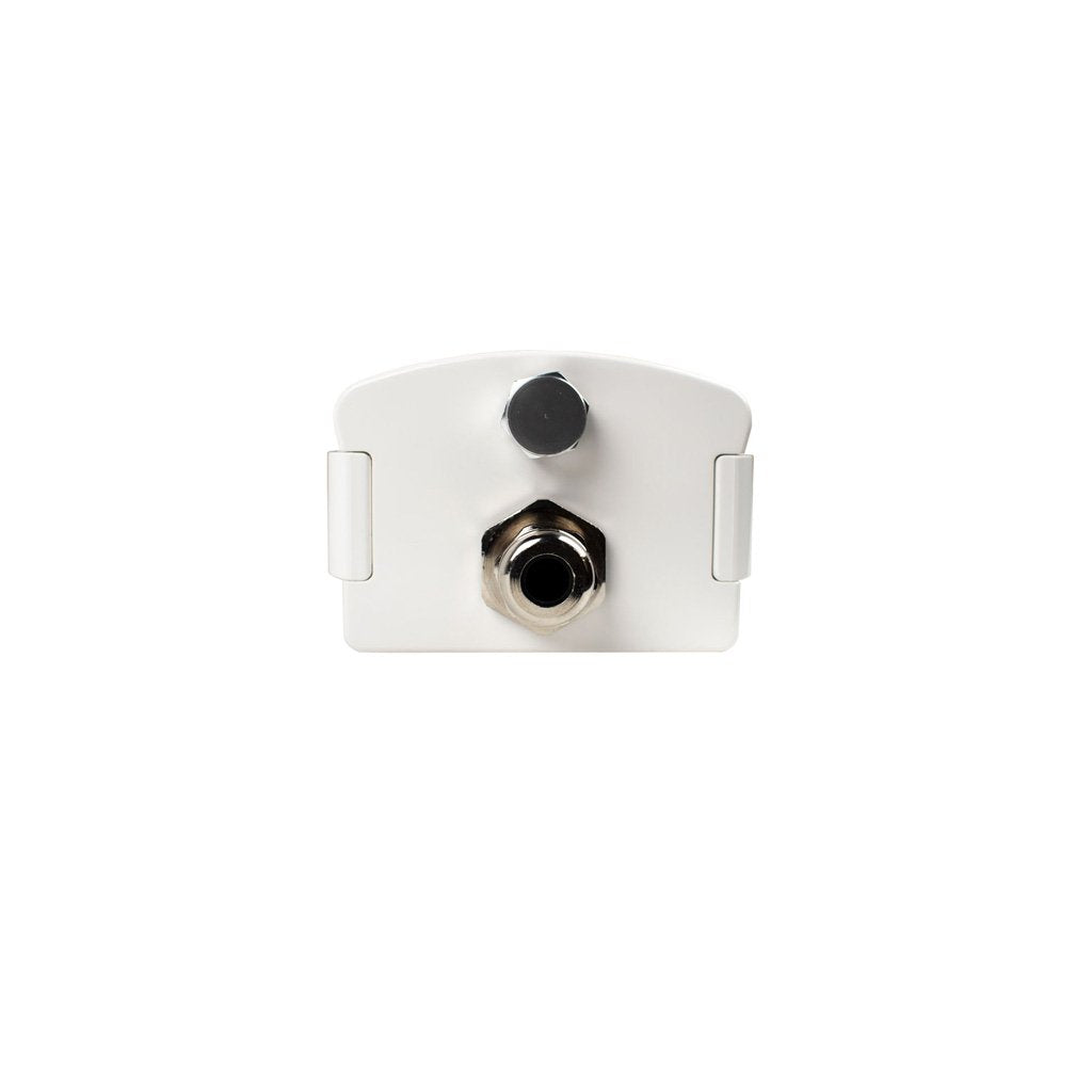 connector view of led Vapor Tight fixture on white background
