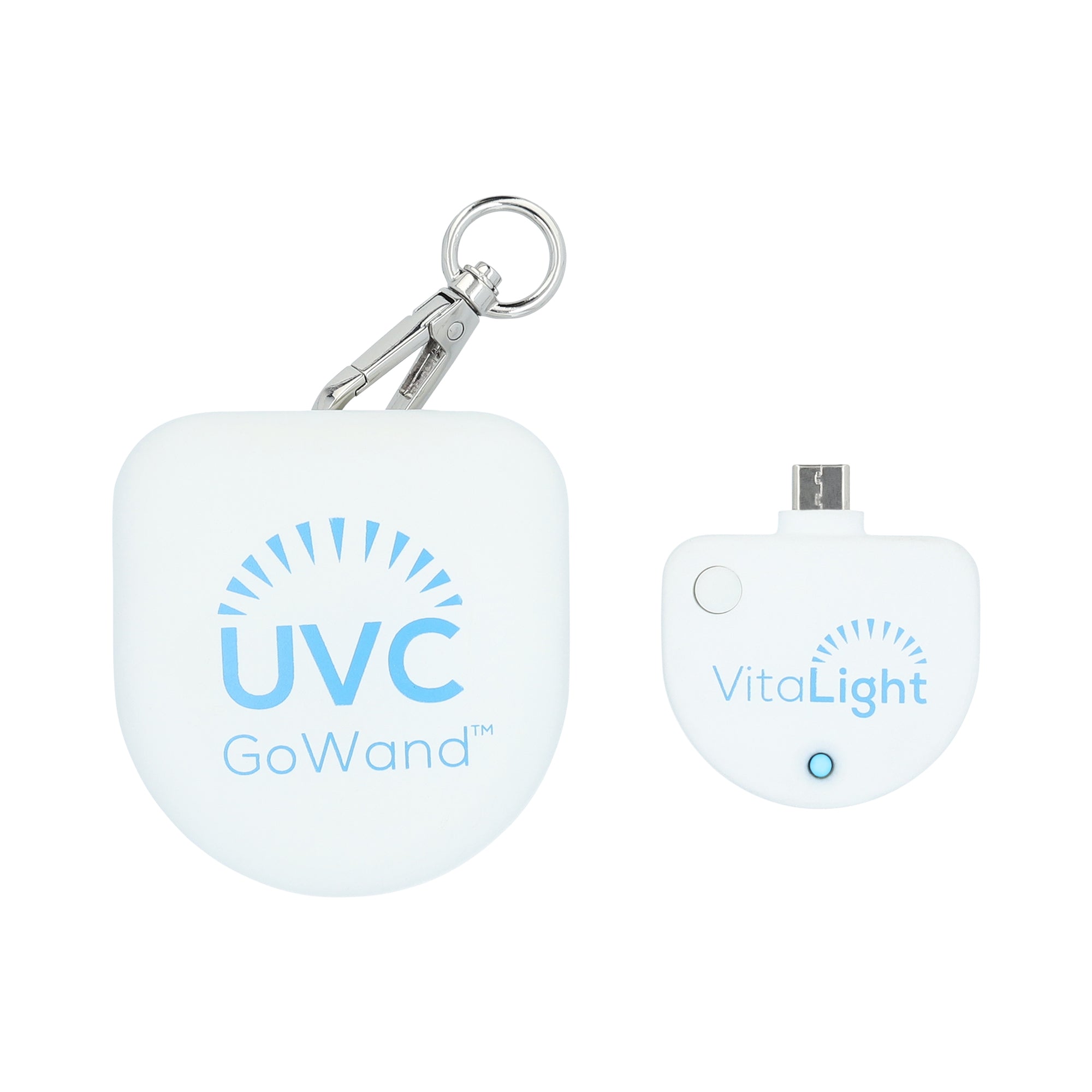 portable UV sanitizing wand and carrying case