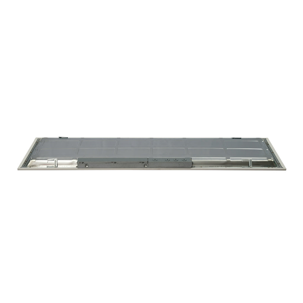 top view of long rectangle led light panel on white background