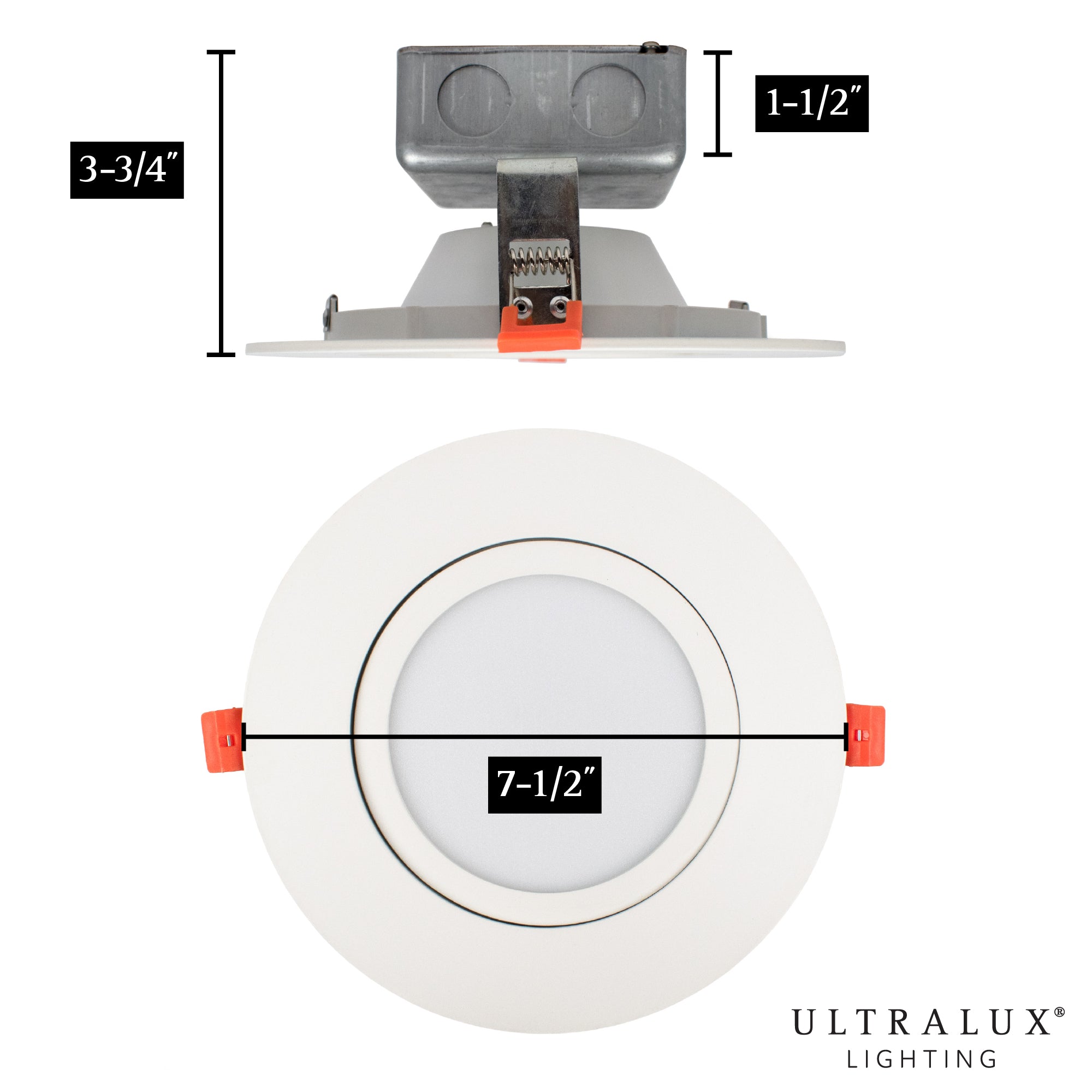 ULTRALUX® 5" Utility Gimbal LED Recessed Direct Wire Downlight With J-Box