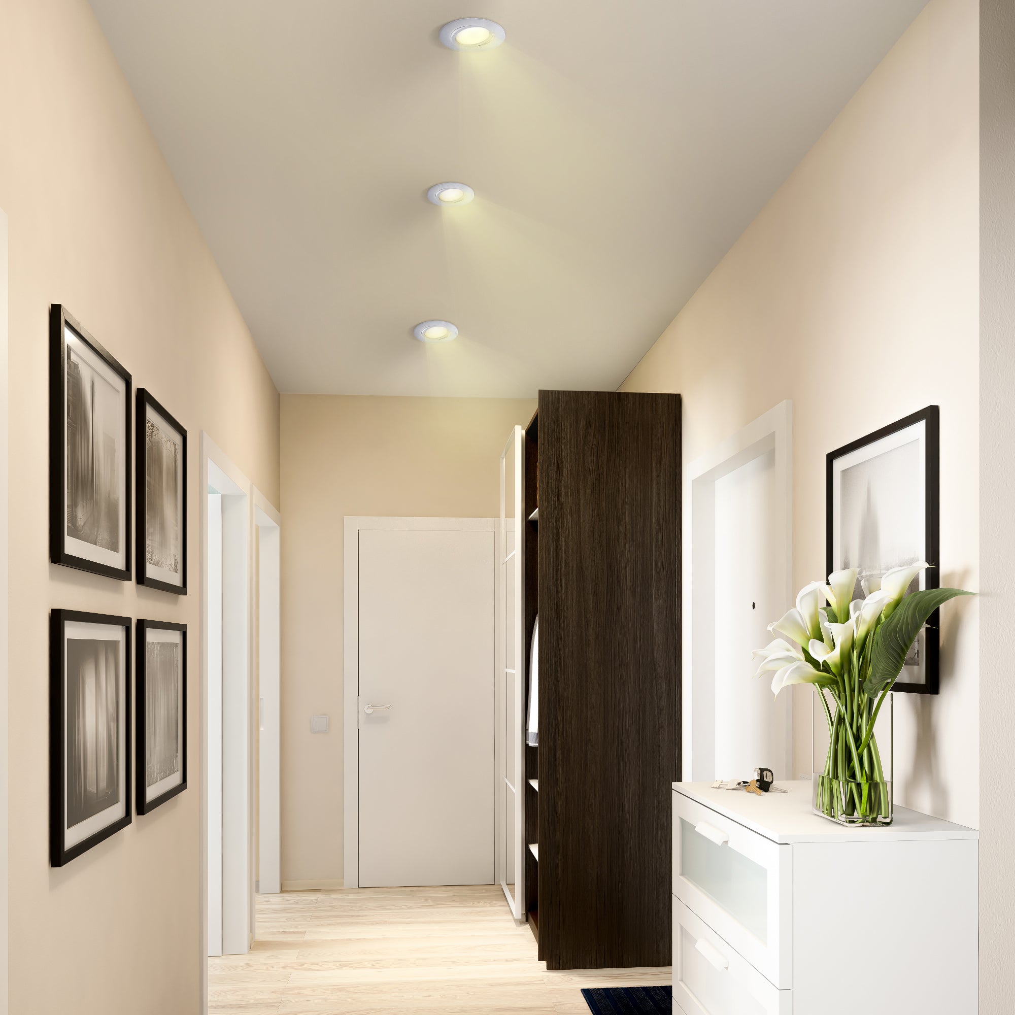 ULTRALUX® 5" Utility Gimbal LED Recessed Direct Wire Downlight With J-Box