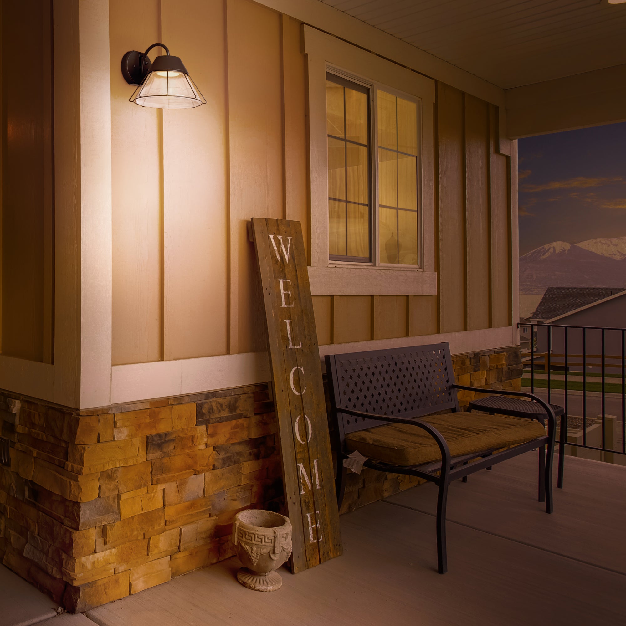 ULTRALUX® 120VAC Lakestone LED Outdoor Wall Sconce