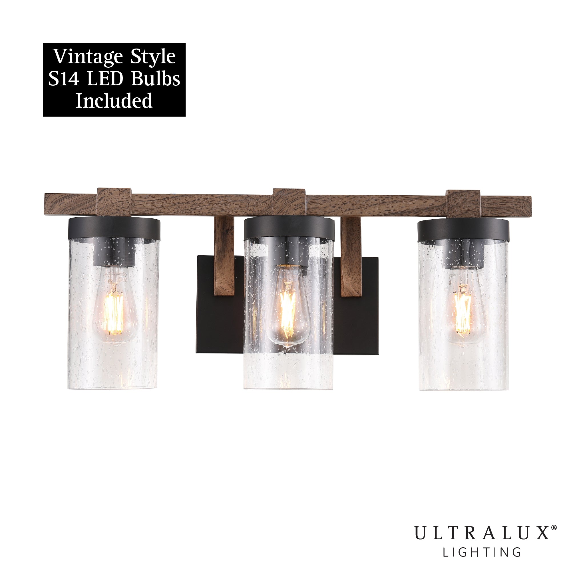 ULTRALUX® 120VAC Rustic Vanity 3-Light