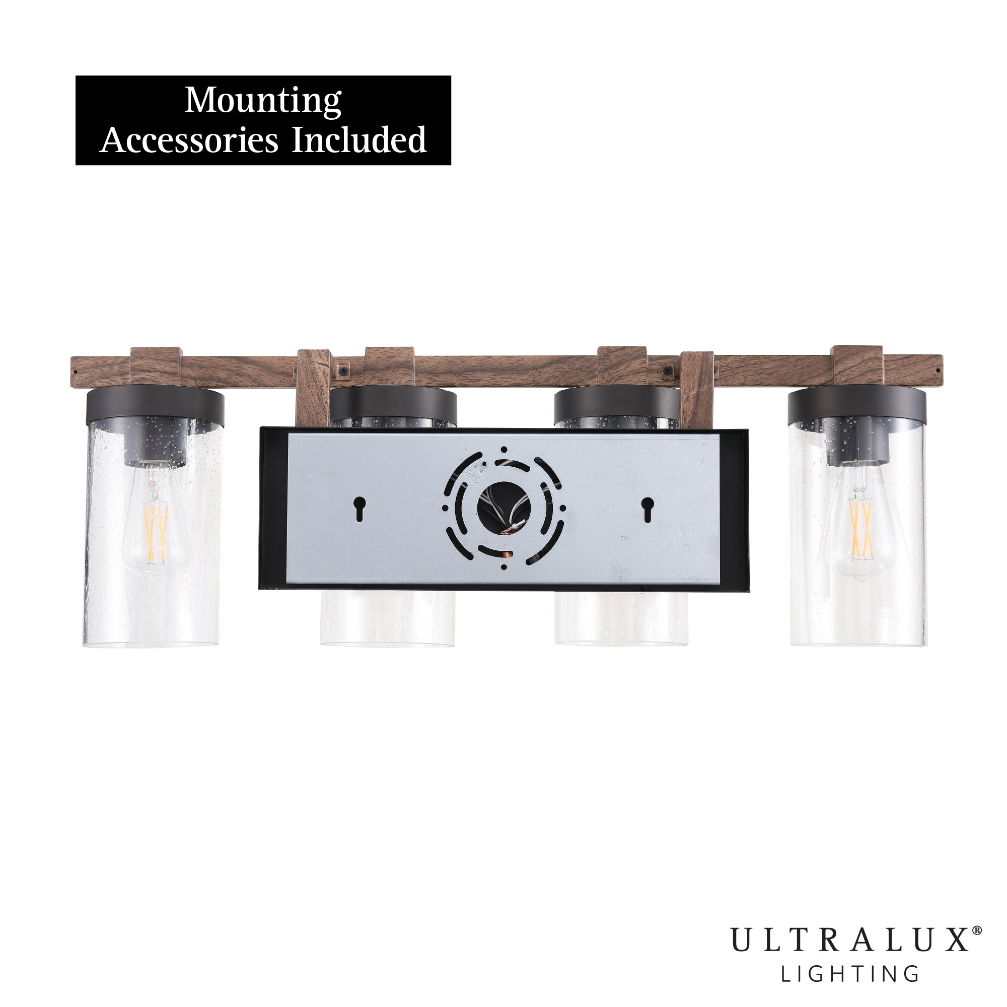 ULTRALUX® 120VAC Rustic Vanity 4-Light